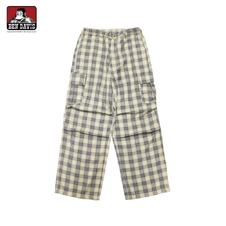 【 BEN DAVIS | 休閒格紋工作長褲 - 2色 】