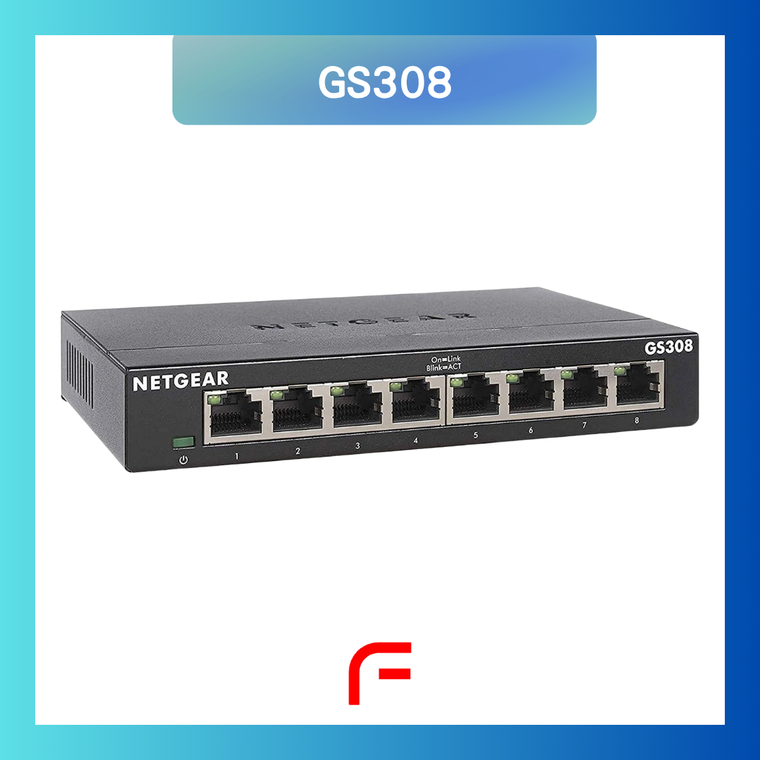 Netgear 8 Port Gigabit Ethernet Unmanaged Switch GS308