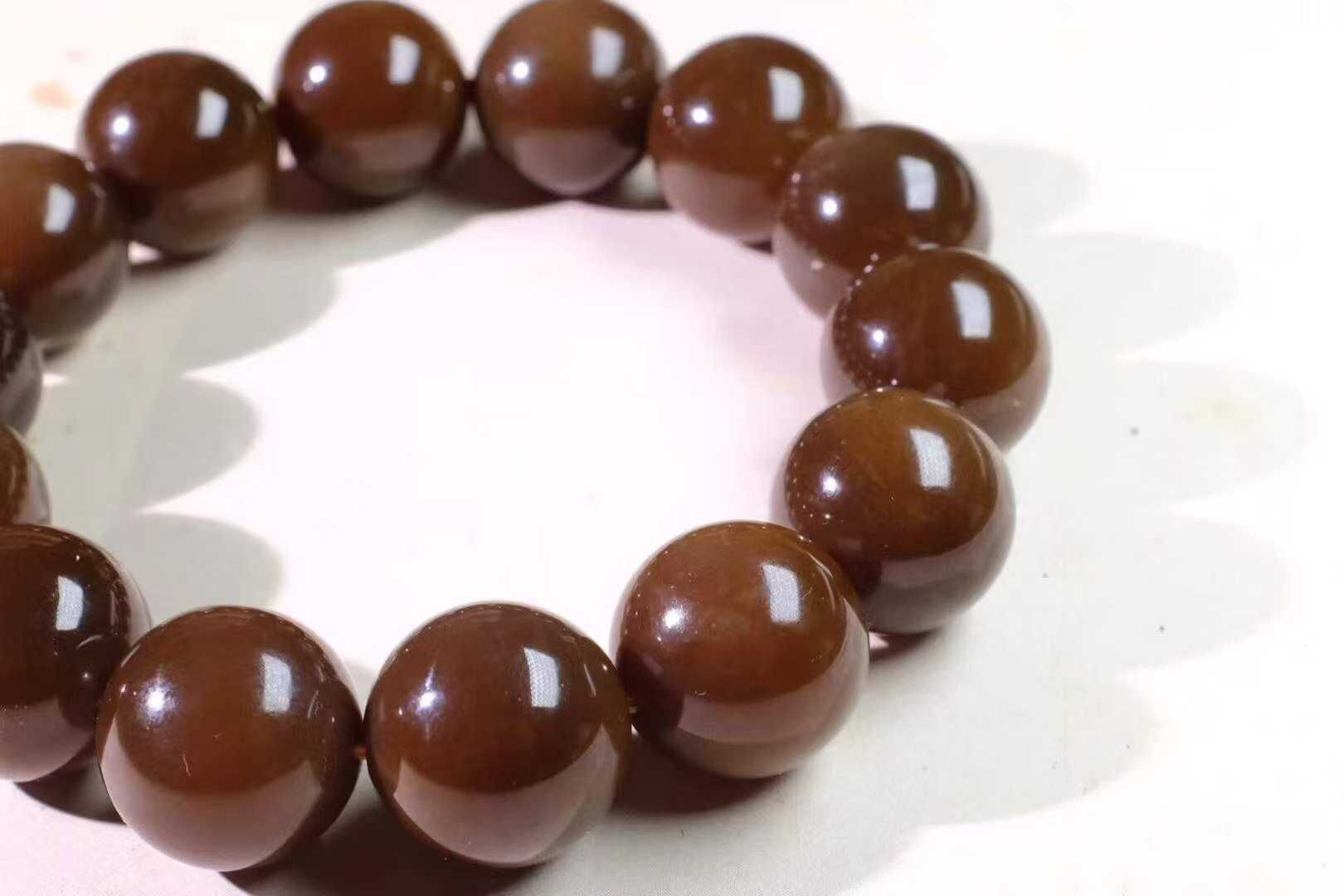 1014744 和田玉且末老紅糖手串 (16mm直徑)