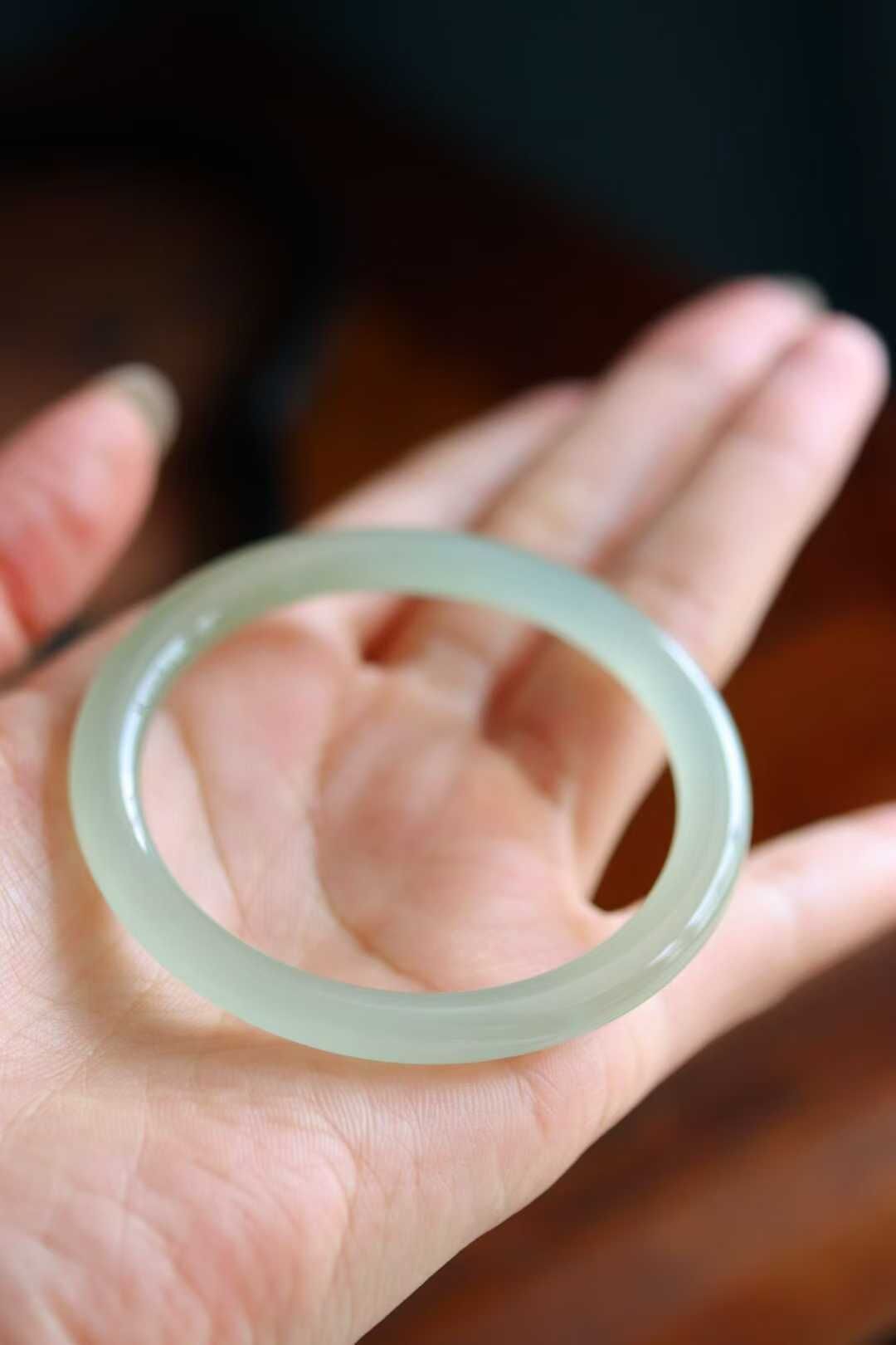 1014745 53.5mm晴水和田玉手鐲 (52-54)