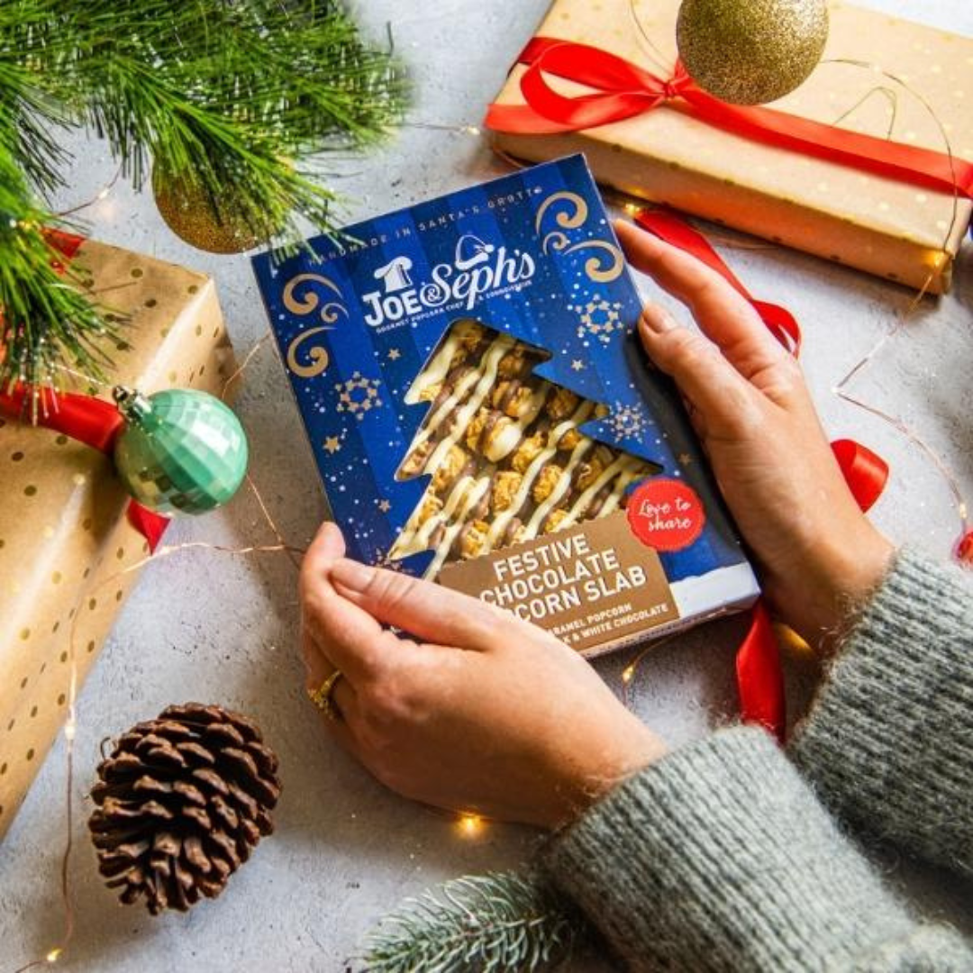 1JN1028-089 JOE & SEPH'S Festive Chocolate Popcorn Slab 115g #2S007FWM (D-EU-E)