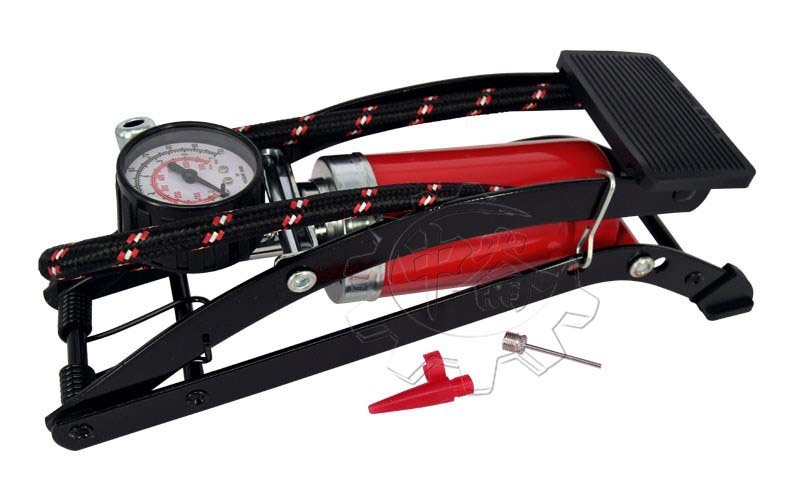 ＊中崙五金 【附發票】舍樂力 高壓腳踏打氣筒-單管(管徑加大) 56-705 腳踩式打氣筒 打氣桶 充氣筒 附錶 台灣製