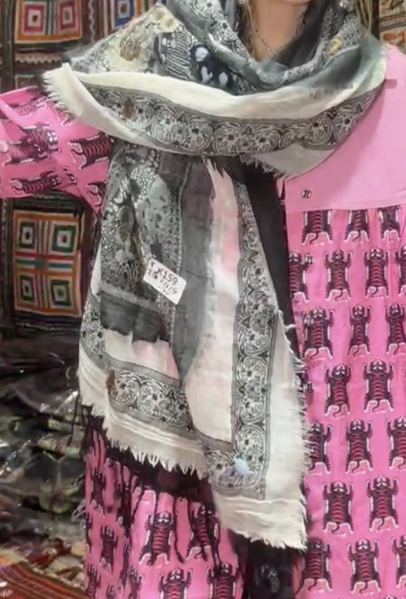 [訂貨] (印度直送 大約3-5星期)  Macrame Scarf - K159 (1027live)