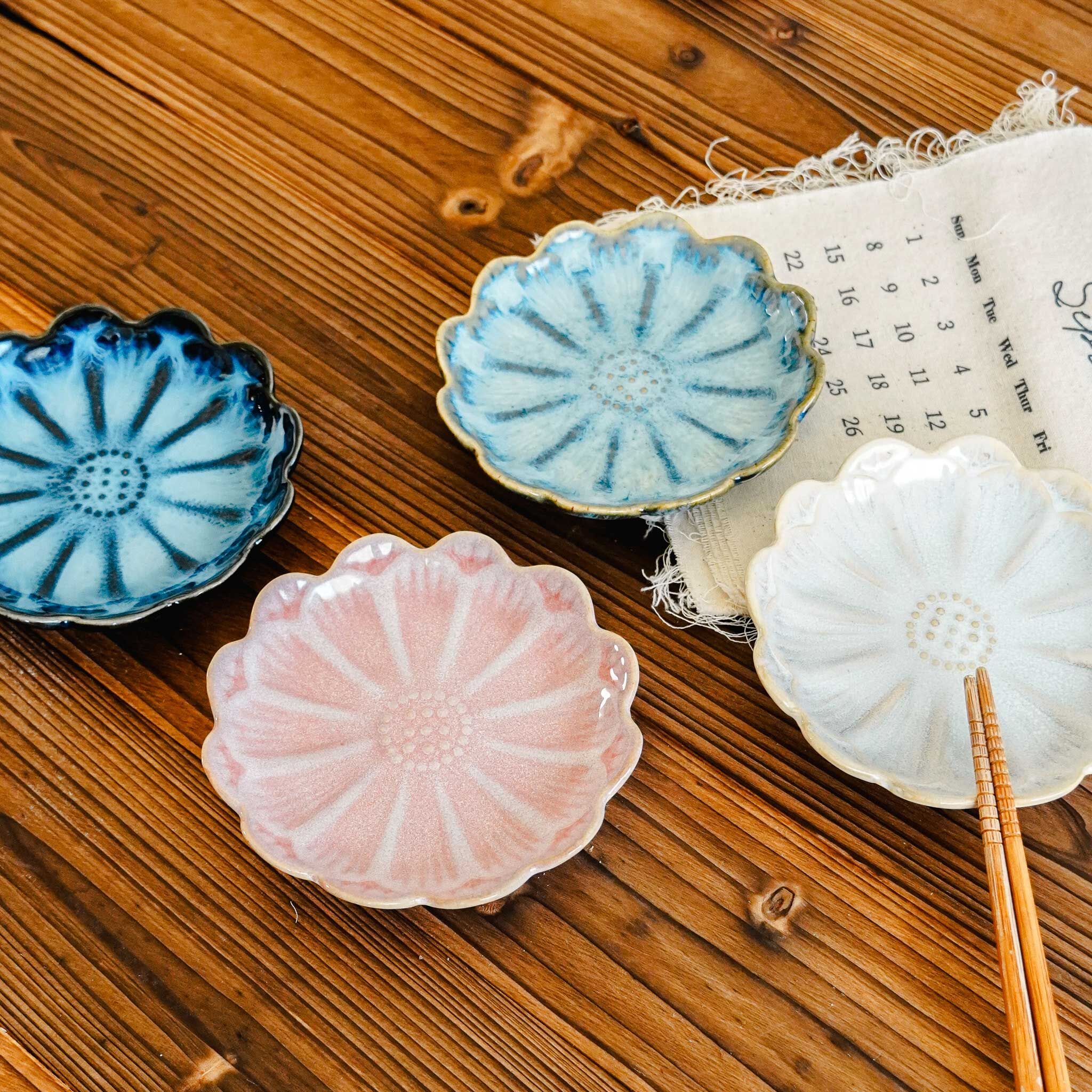 日式窯變釉工藝小碟子 四色組 兩款式