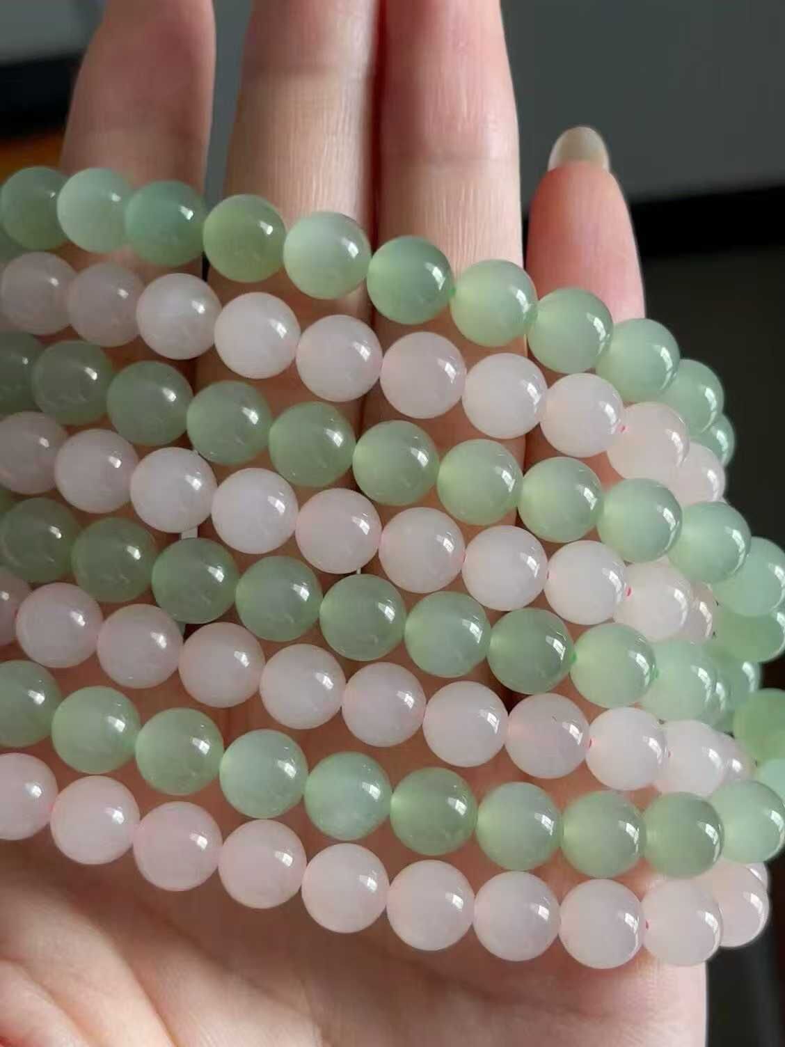 1014746 和田玉珠串項鏈 (8mm直徑)