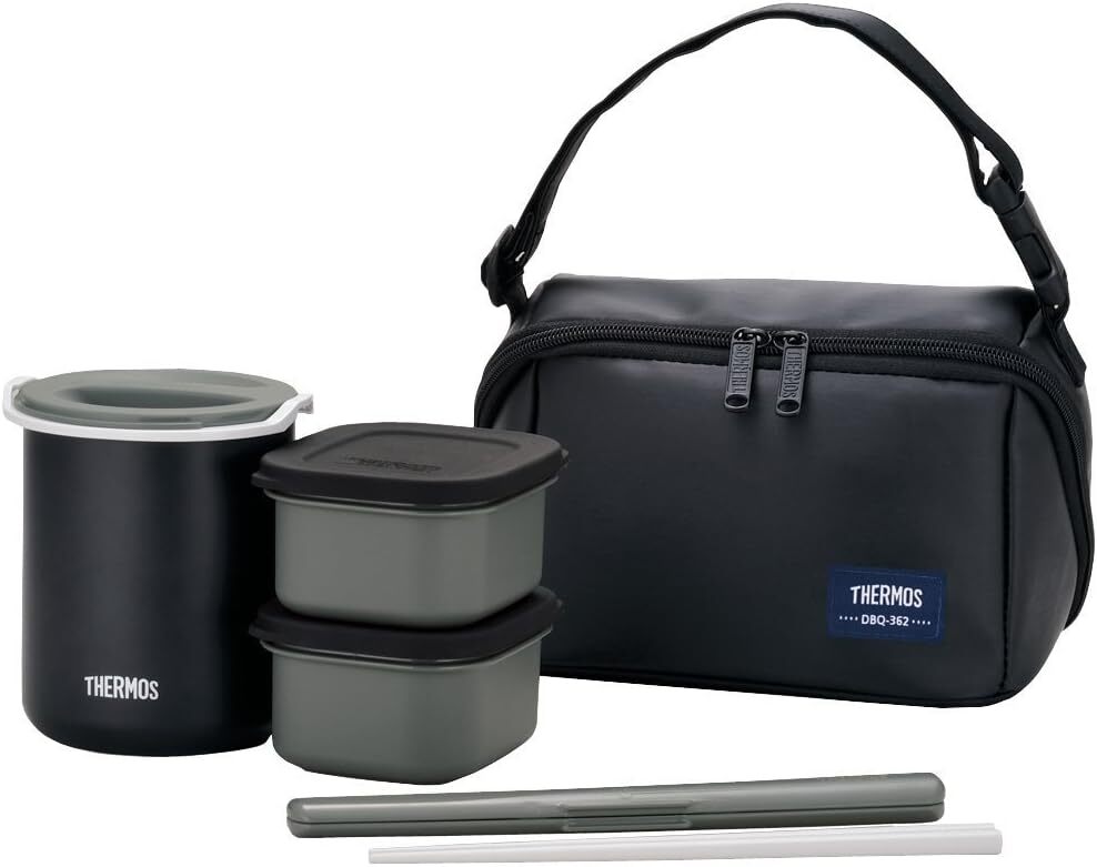 【預購】J1028902 Thermos 保溫飯壺套裝 DBQ-362 MTBK