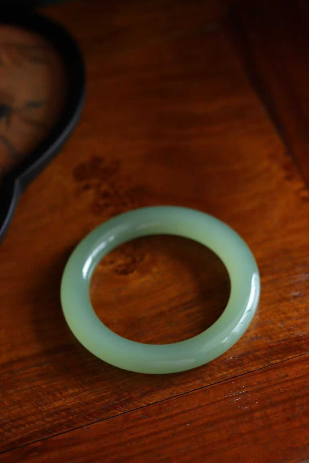 1014747 56.8mm老坑晴水和田玉手鐲 (56-58)