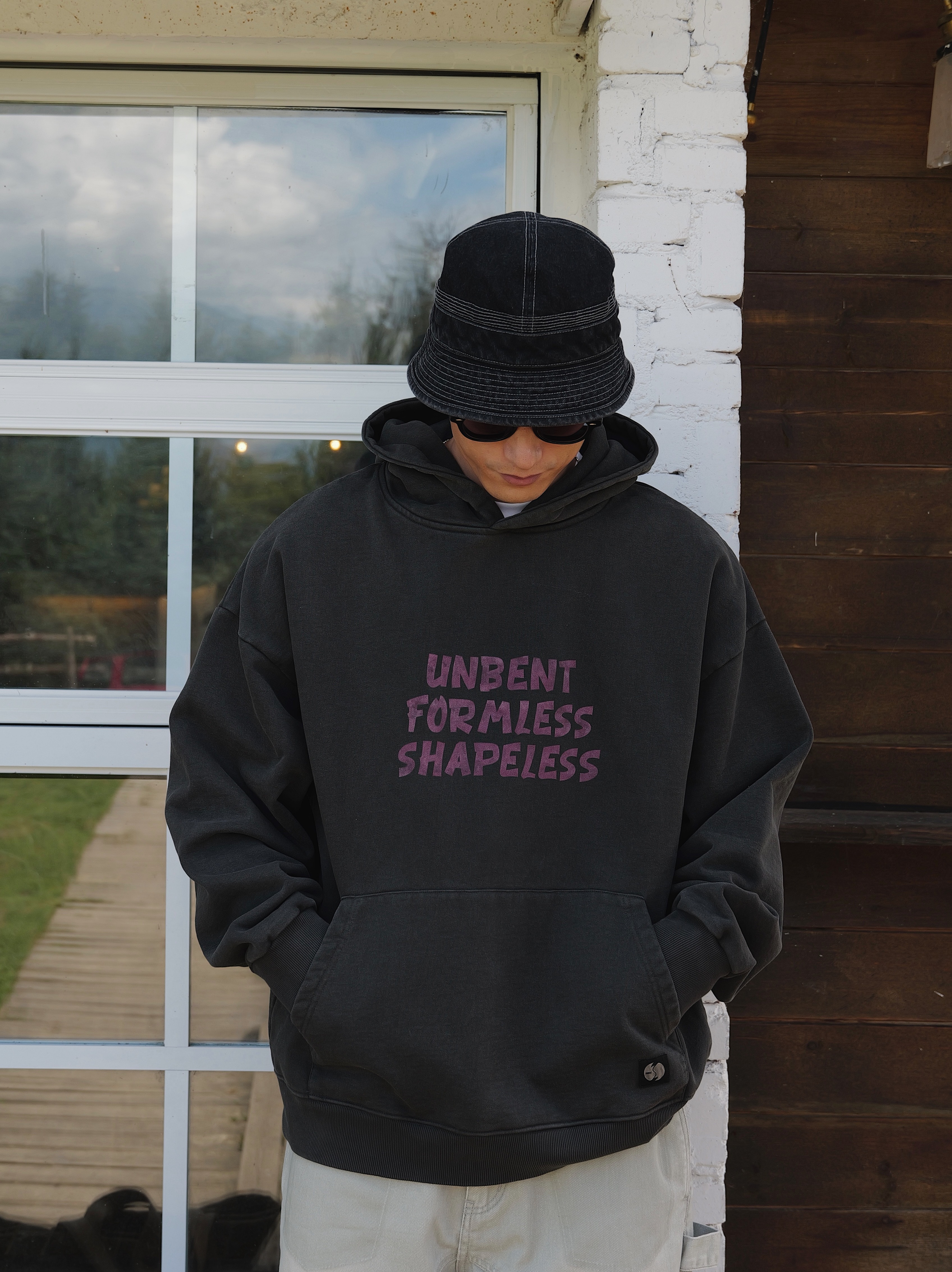 #現貨 UNBENT 25AW 復古蠟染水洗刺繡重磅 印花連帽衛衣 五色