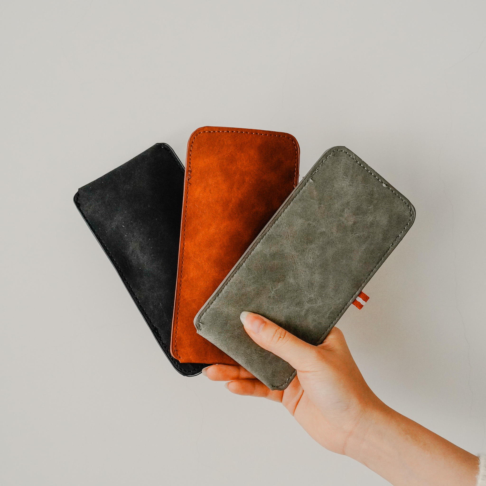 PU直式皮革太陽眼鏡收納袋 三色售