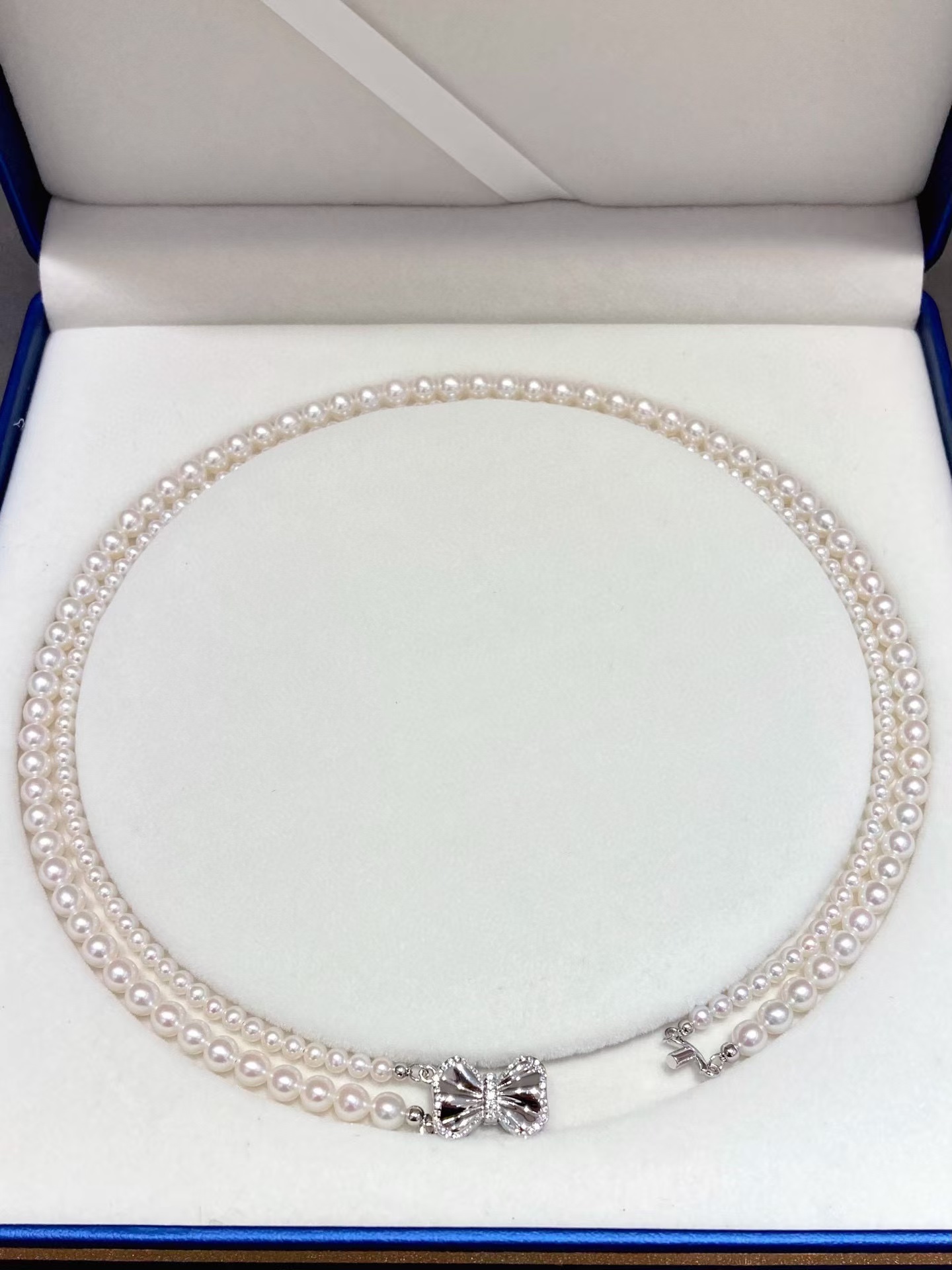 925銀扣雙行大細珠頸鏈