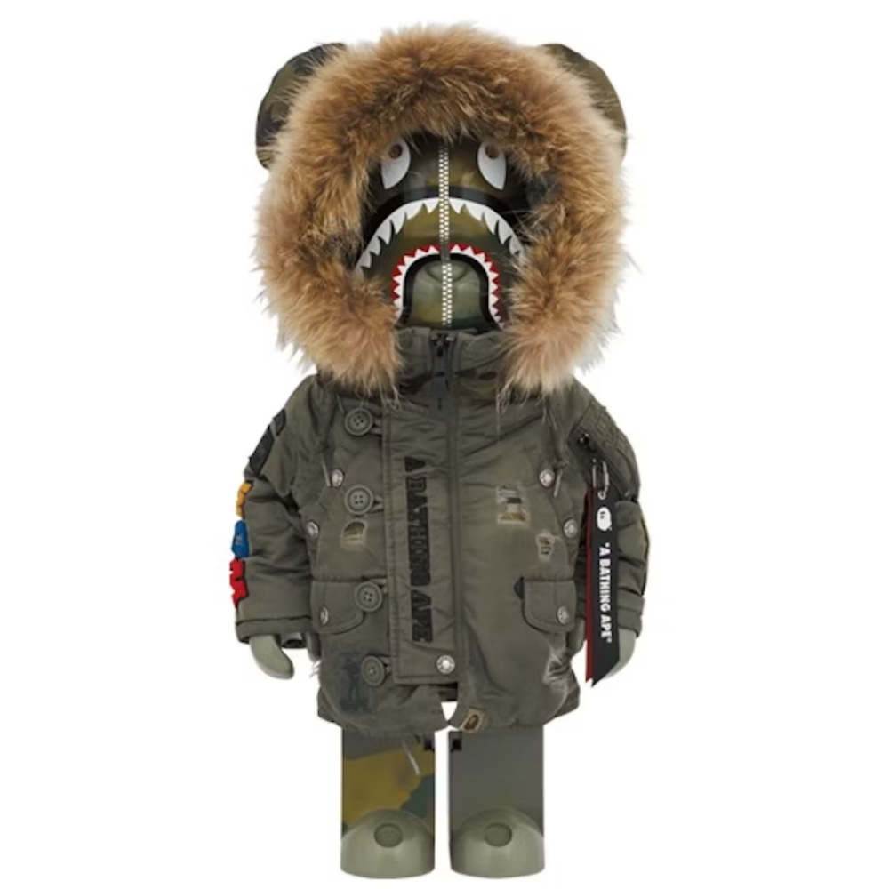 BAPE(R) x Alpha Camo Shark 2023 1000% BE@RBRICK