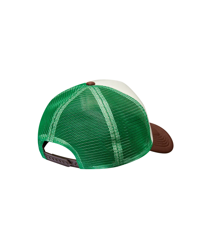 CONTRAST ARCH LOGO MESH TRUCKER CAP