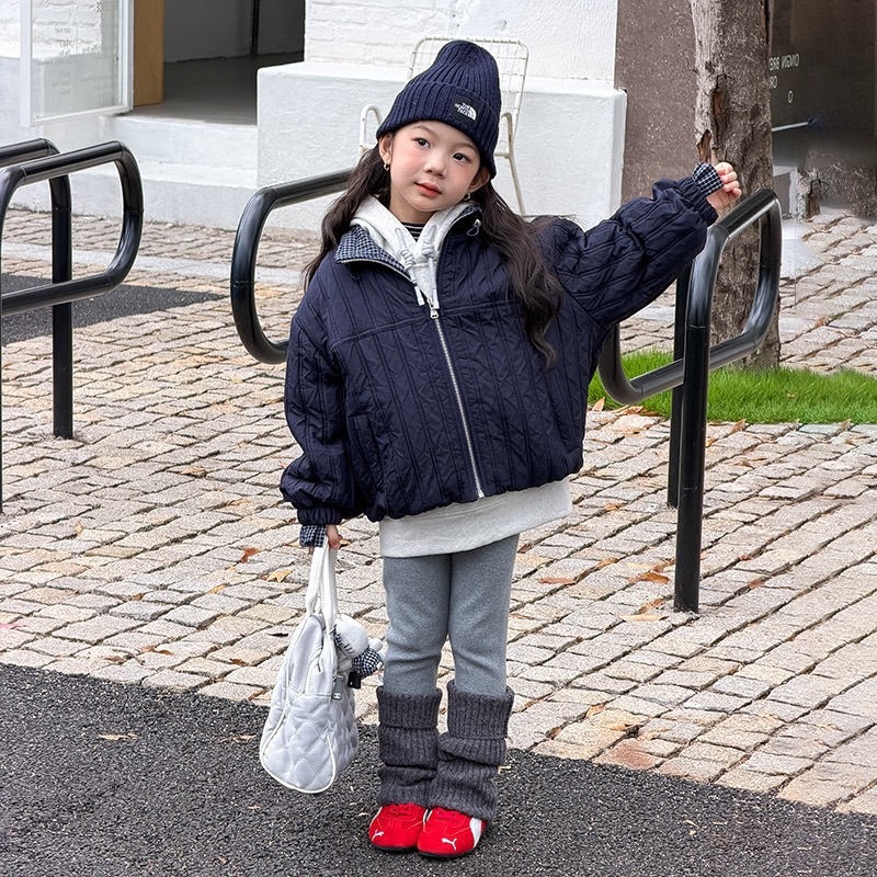 兩色保暖鋪棉立領外套