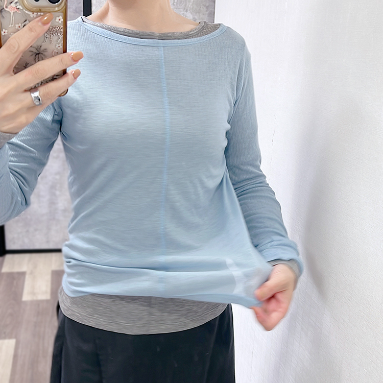 羊毛天絲撞線修身衣