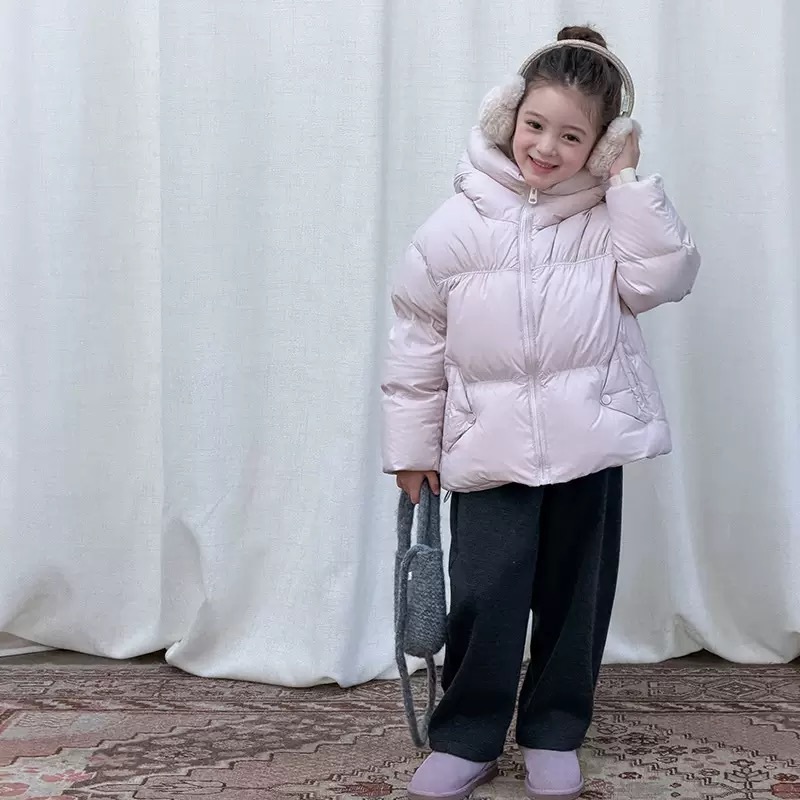 三色雲朵泡芙鴨絨連帽外套