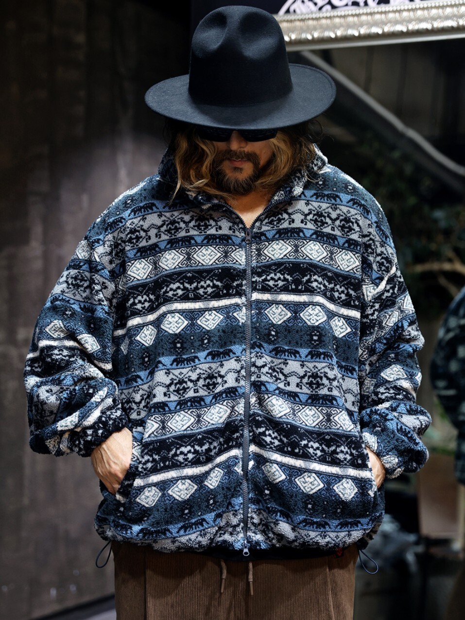 北歐大象羊毛連帽外套