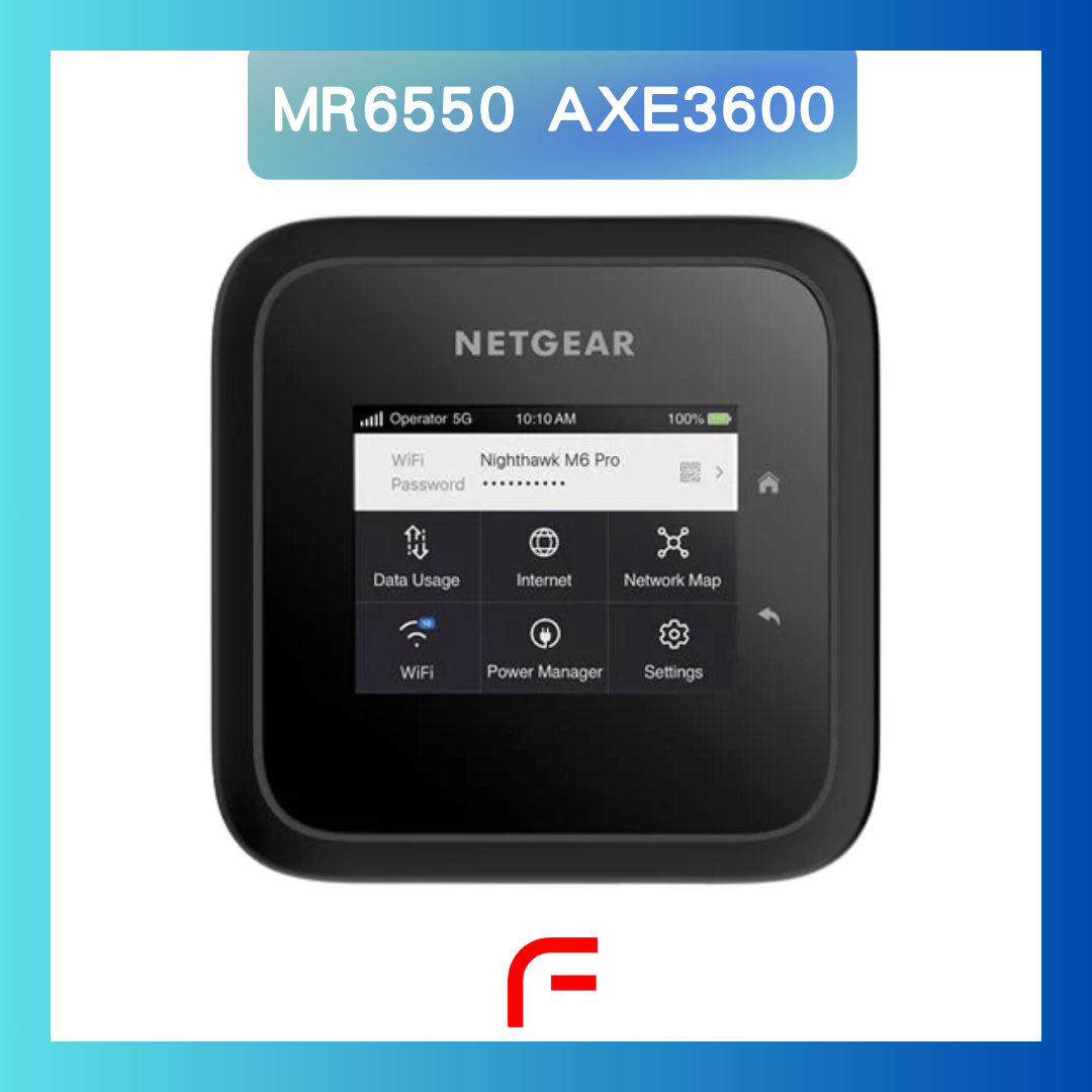NETGEAR Nighthawk (MR6550) M6 Pro+ 5G mmWave AXE3600 WiFi 6E 流動熱點路由器 2.5G LAN | 2.8 吋 LCD