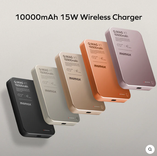 Momax Q.Mag X1 10000mAh 超薄磁吸流動電源 第二代 (升級版 更細更輕) IP117A [3C CCC Certified]