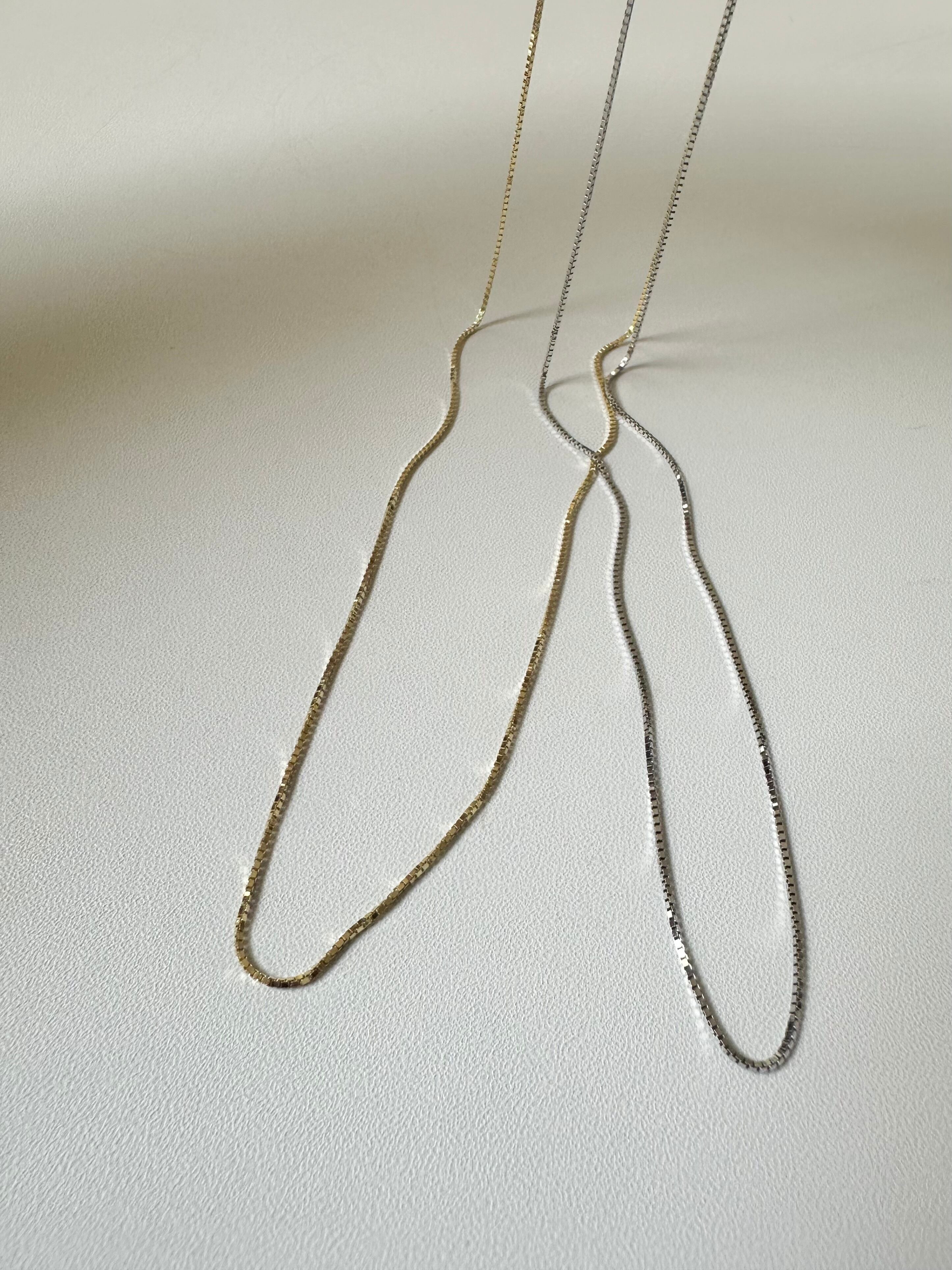 S925 square chain necklace