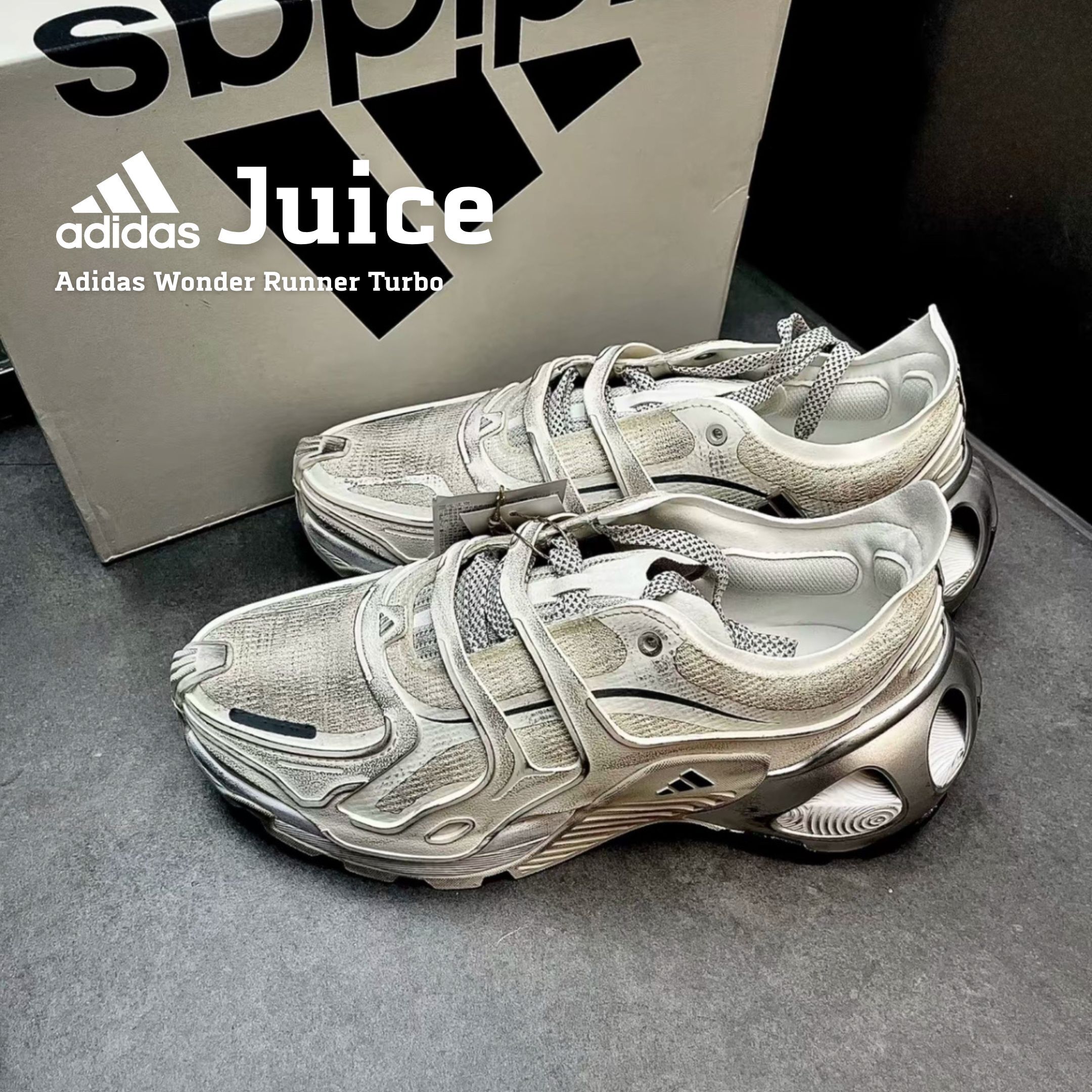 NICEDAY 代購 Adidas Wonder Runner Pro 做舊 復古 未來 奶油灰 男鞋 JQ7553