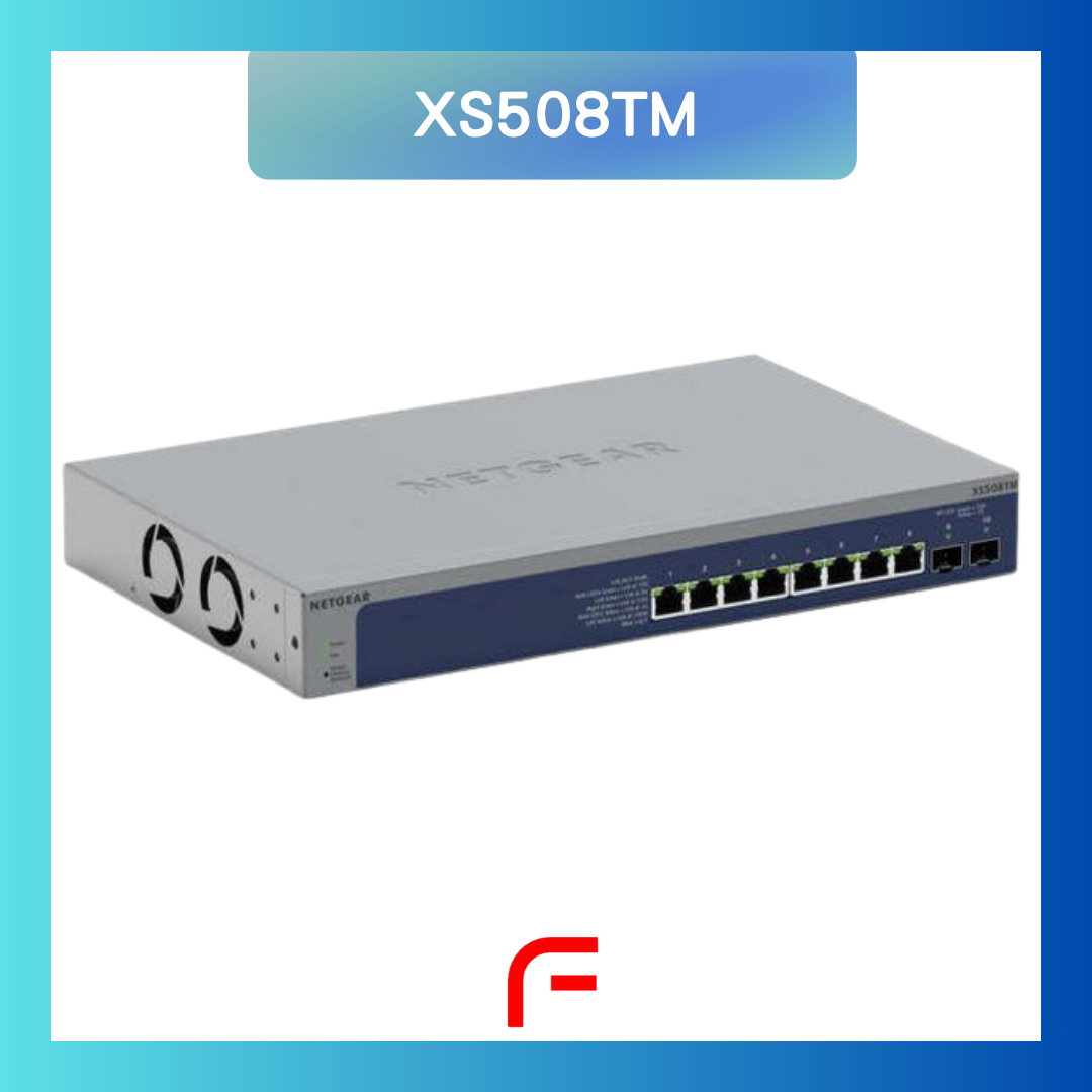 NETGEAR (XS508TM) 10G/Multi-Gig 交換機 | 8x10G/Multi-Gig | 2xSFP+