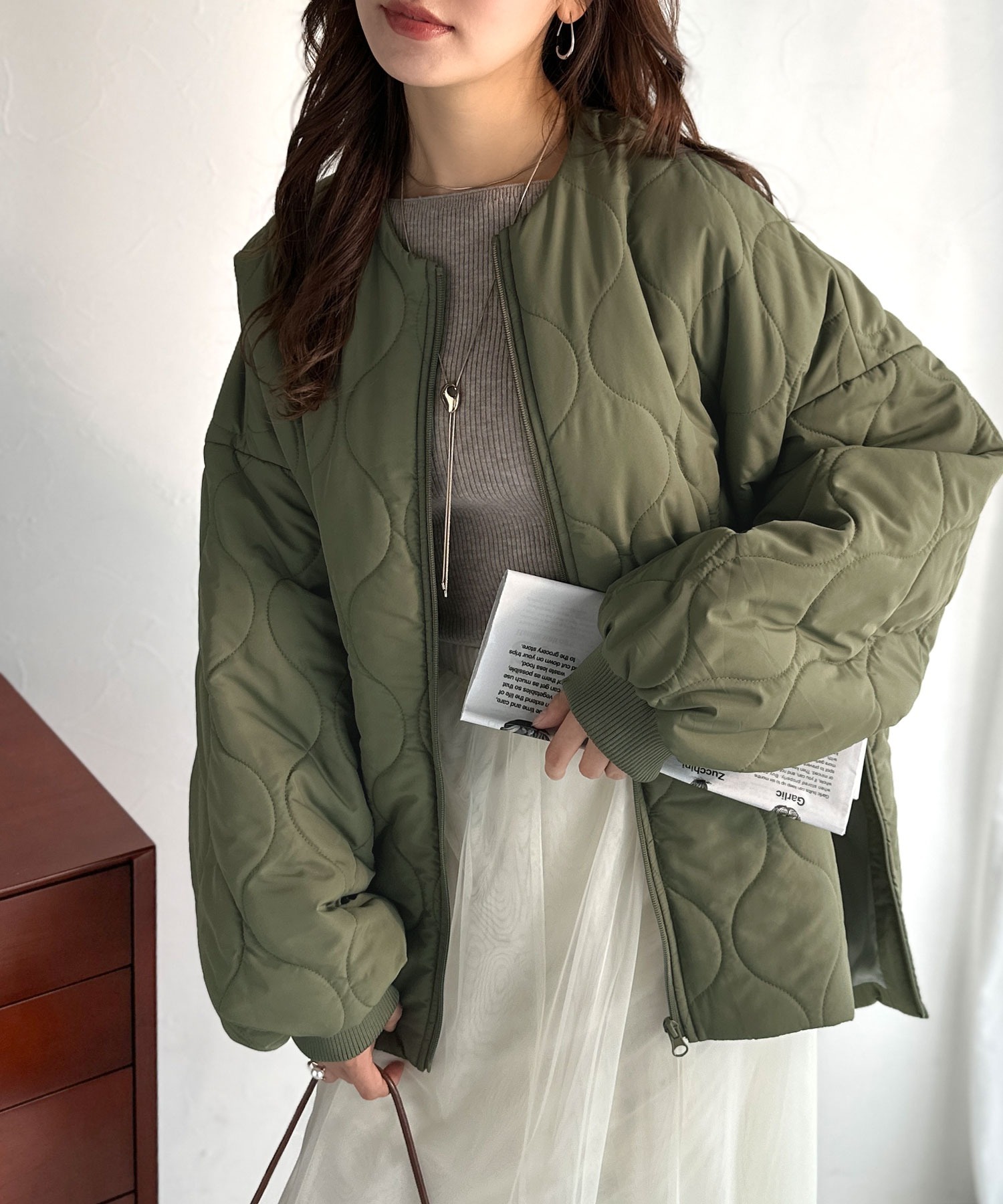 🇯🇵 日系品牌 JAVA 側拉鍊 絎縫外套 無領 / 預購