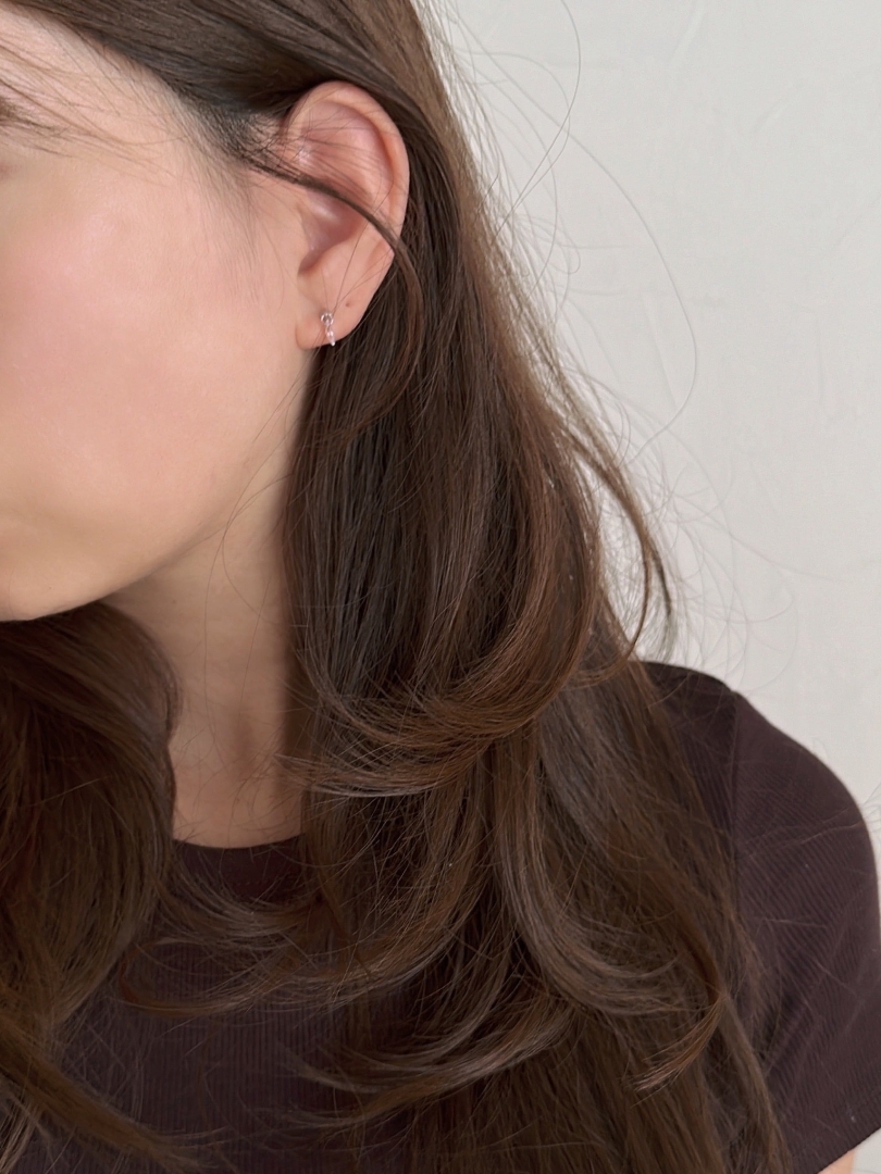 S925 frozen teardrop pierce