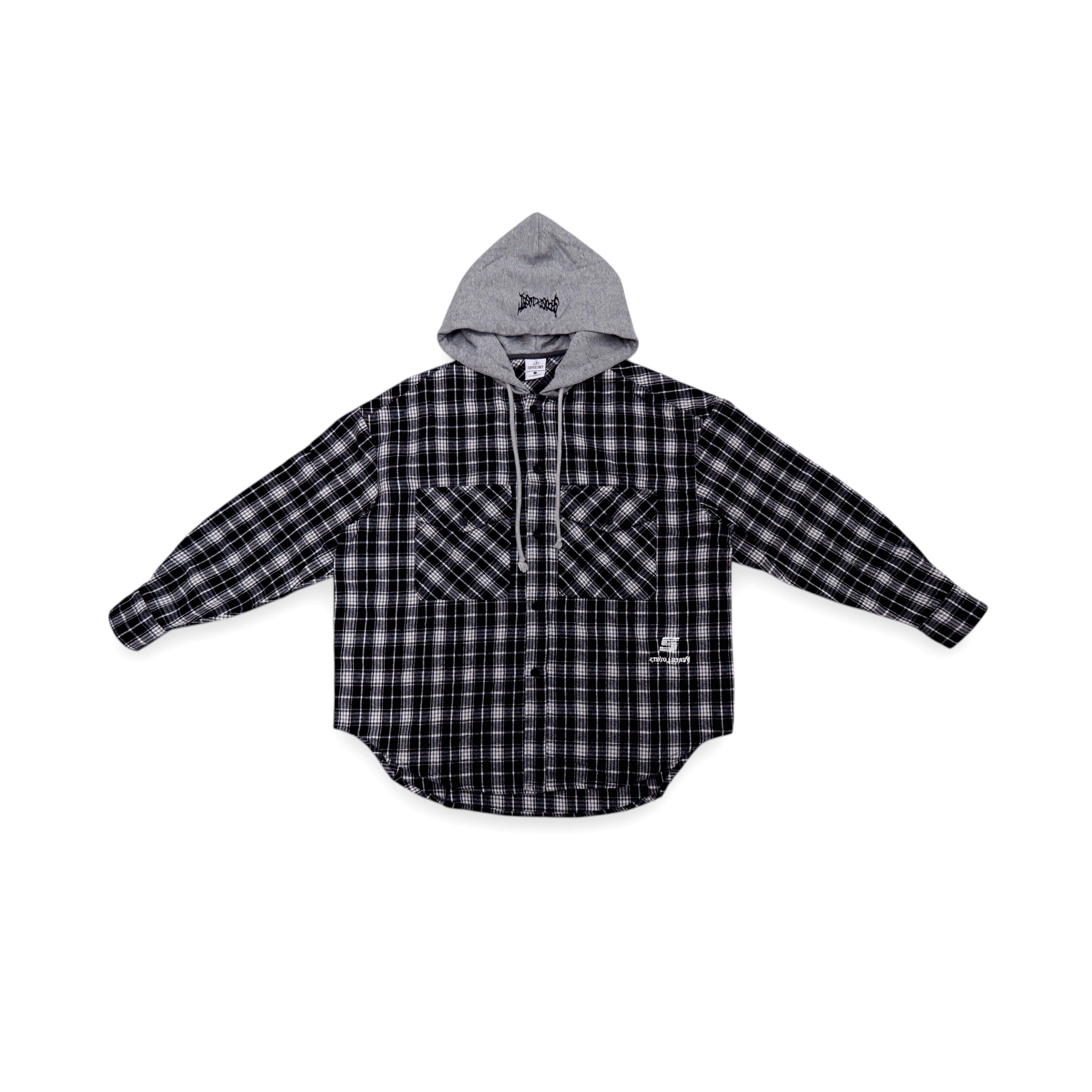 2nd Closet Rocks Peace Check Shirt - Black | ST01