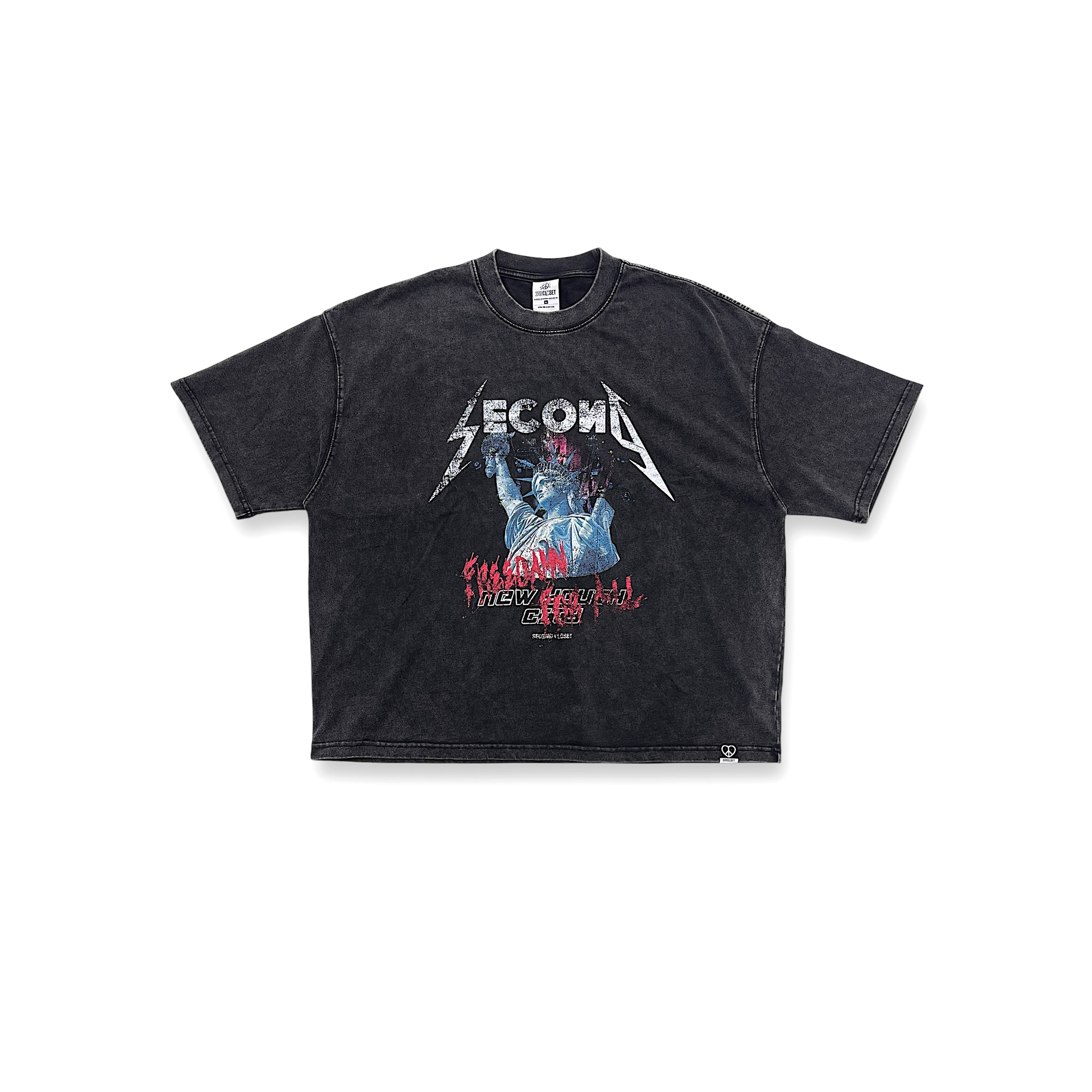 2nd Closet Freedamn For All Washed Cropped Tee | TE05