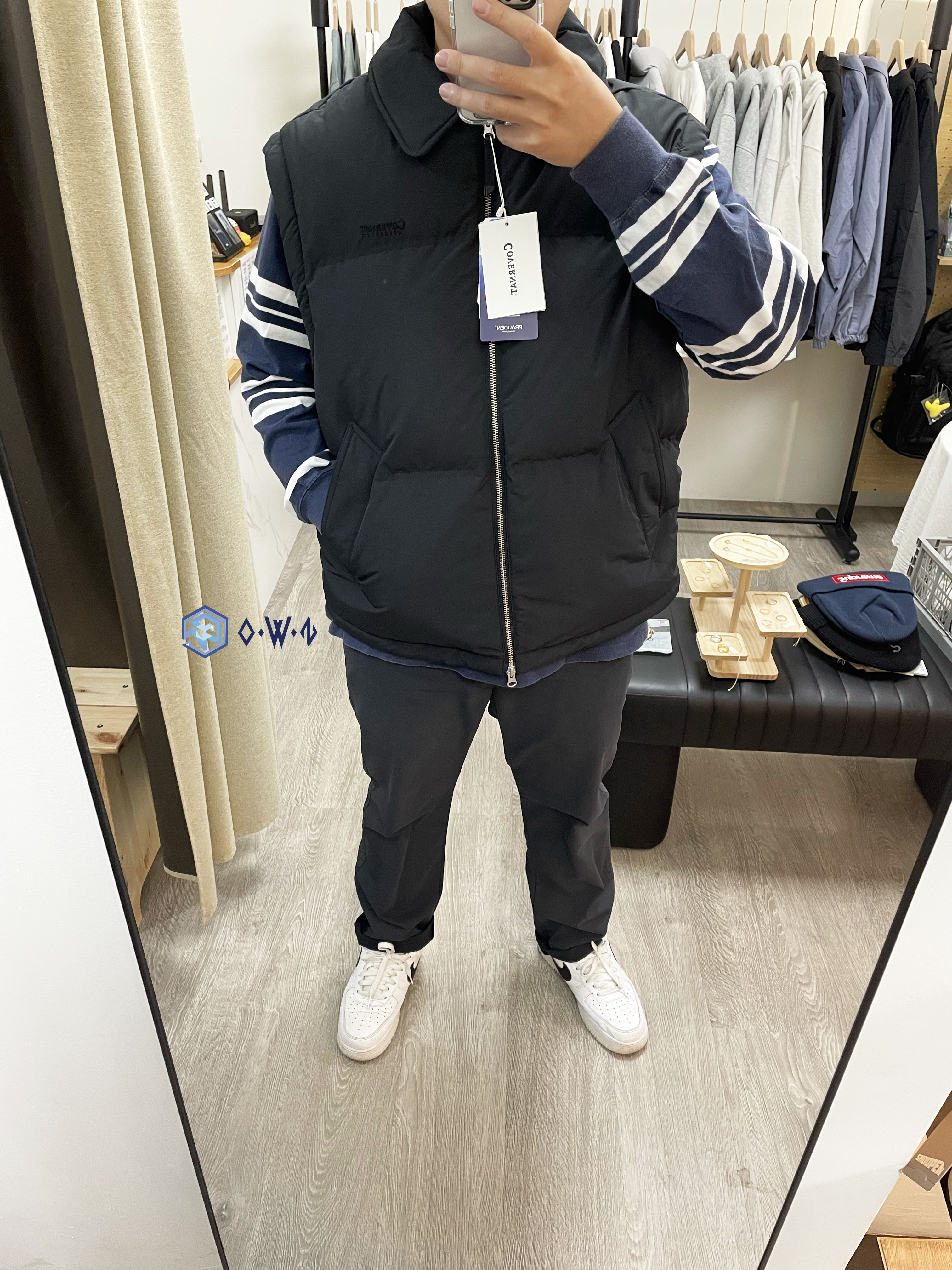 【OWN】Covernat 二合一 羽絨外套 羽絨背心 防風 防水 RDS 鴨絨 填充 秋冬外套 不分男女 黑色 米色