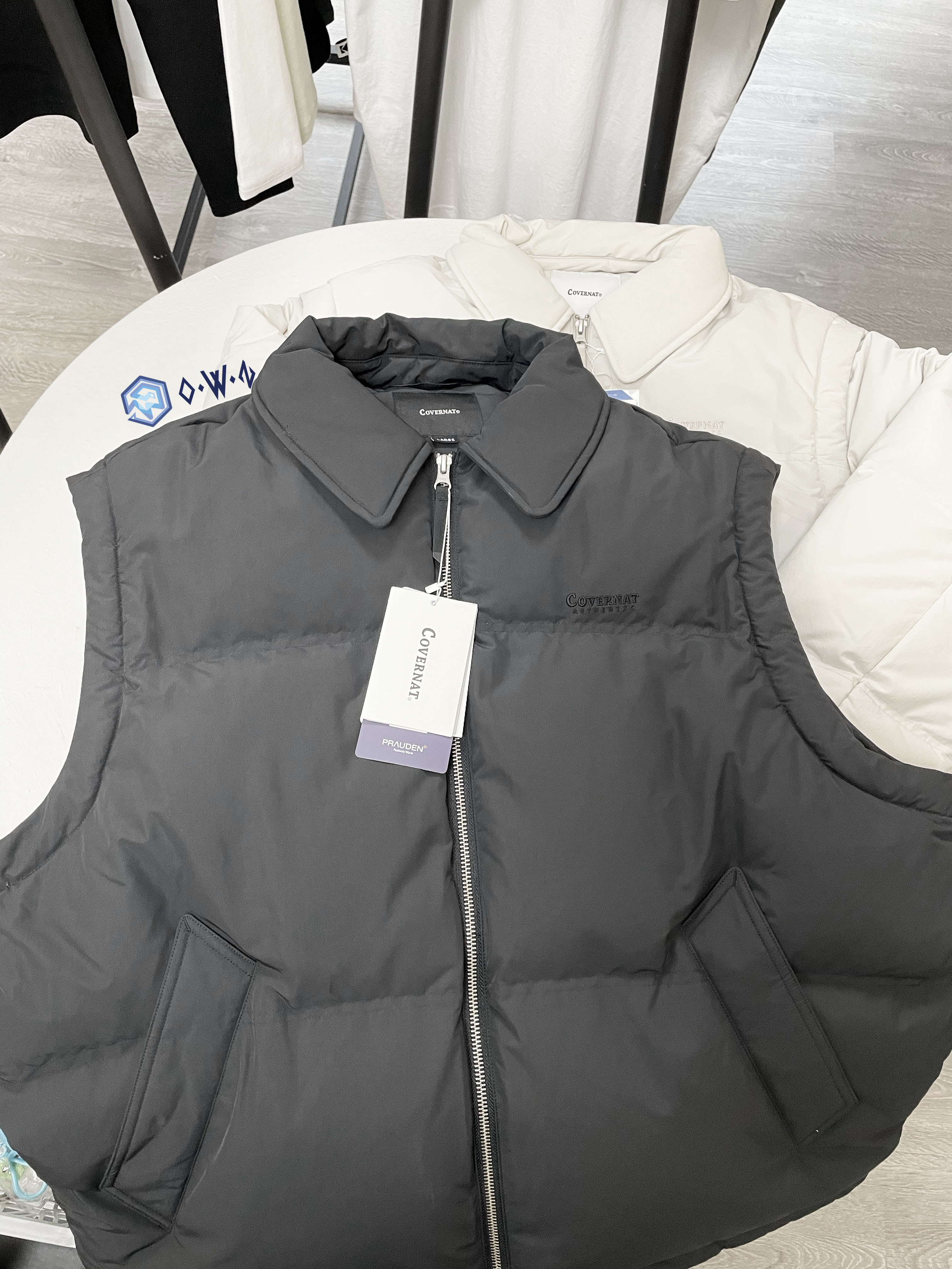 【OWN】Covernat 二合一 羽絨外套 羽絨背心 防風 防水 RDS 鴨絨 填充 秋冬外套 不分男女 黑色 米色