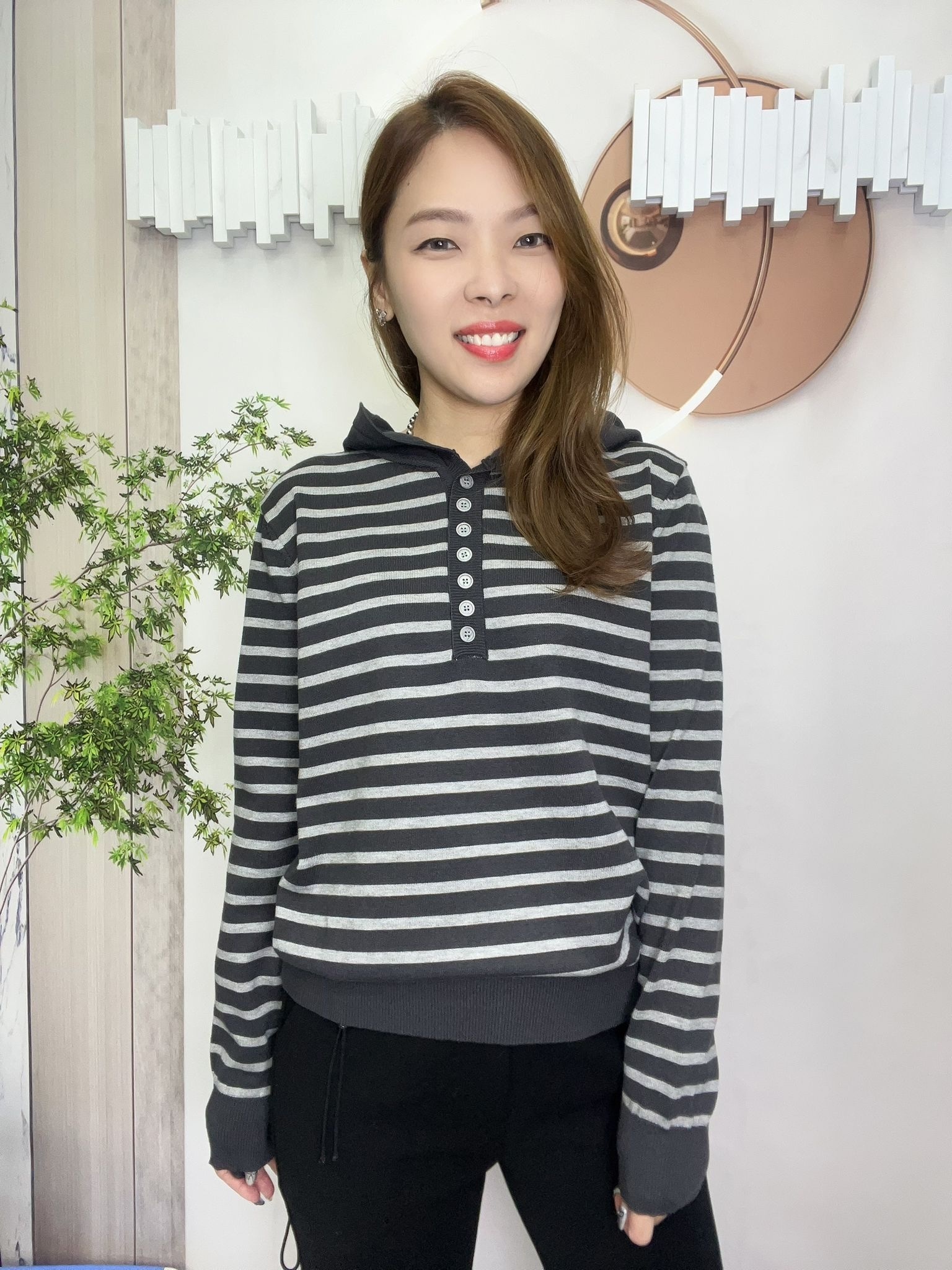 韓國高質針織橫間top~119L