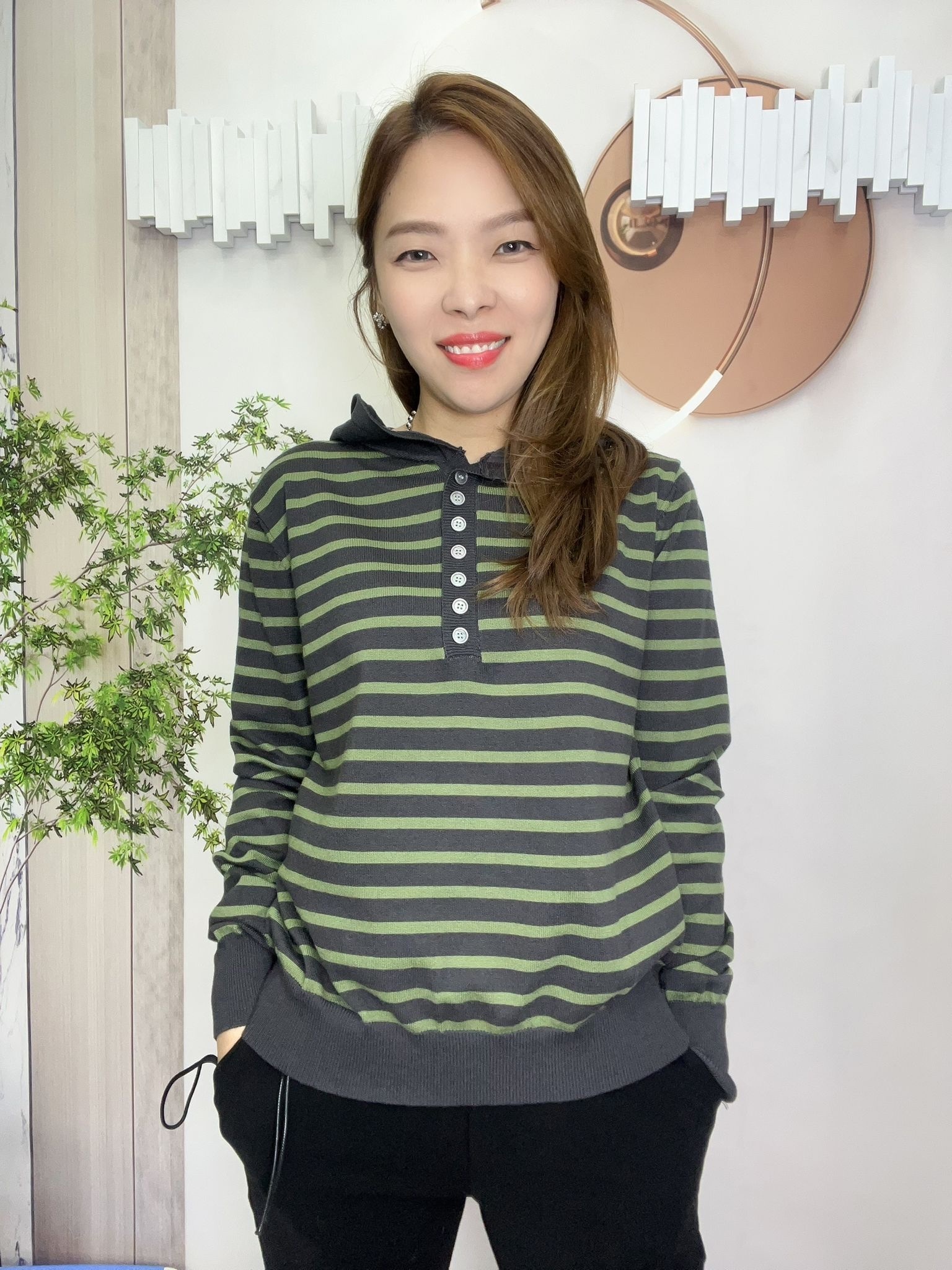 韓國高質針織橫間top~119L