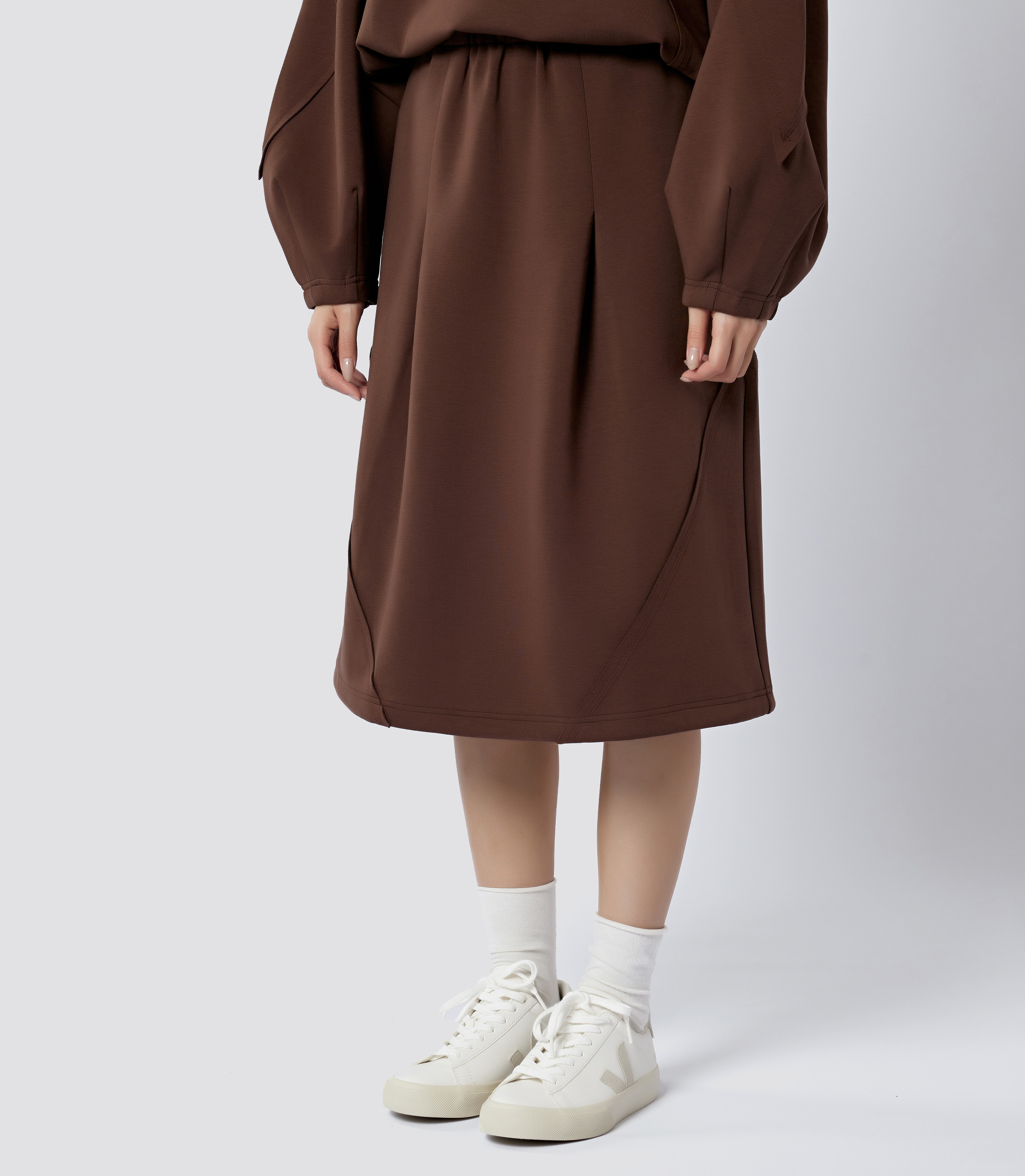 Radiantsphere 女款 A字長裙(咖啡/深灰)