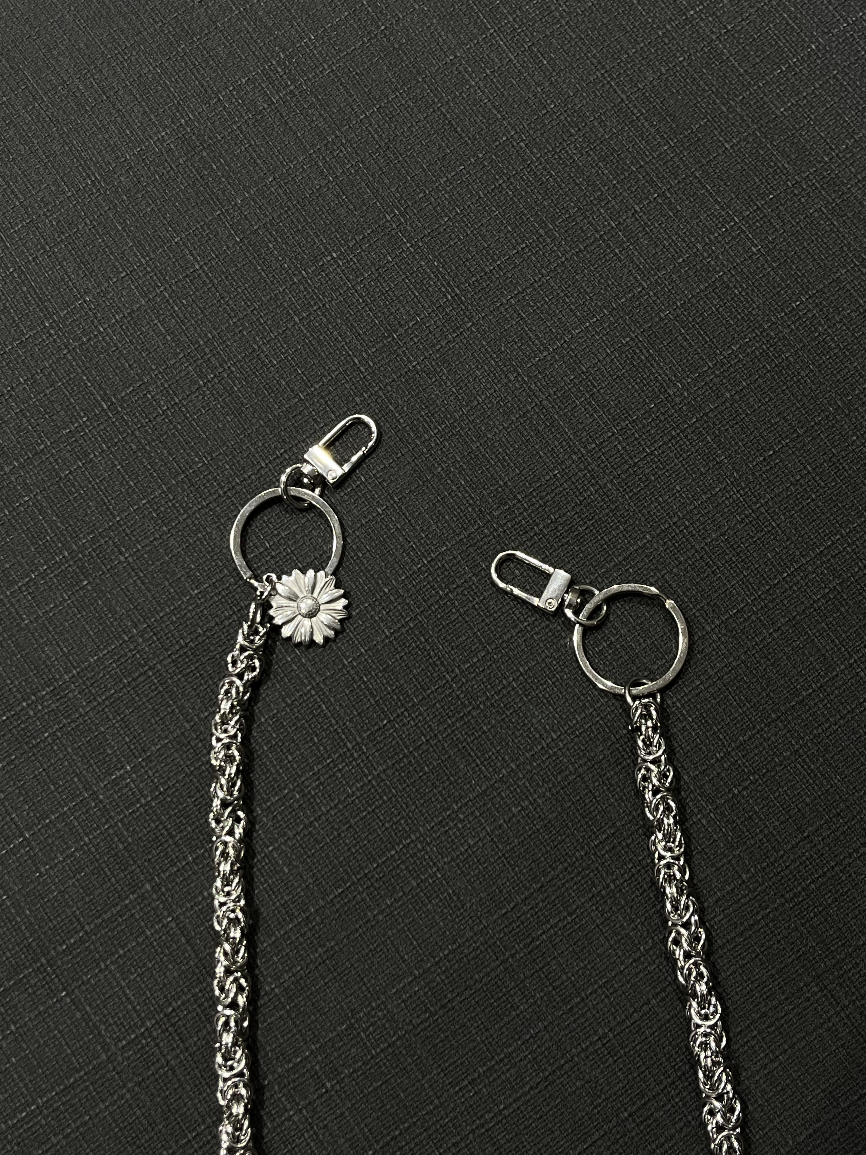 雛菊吊飾褲鏈 醫療鋼