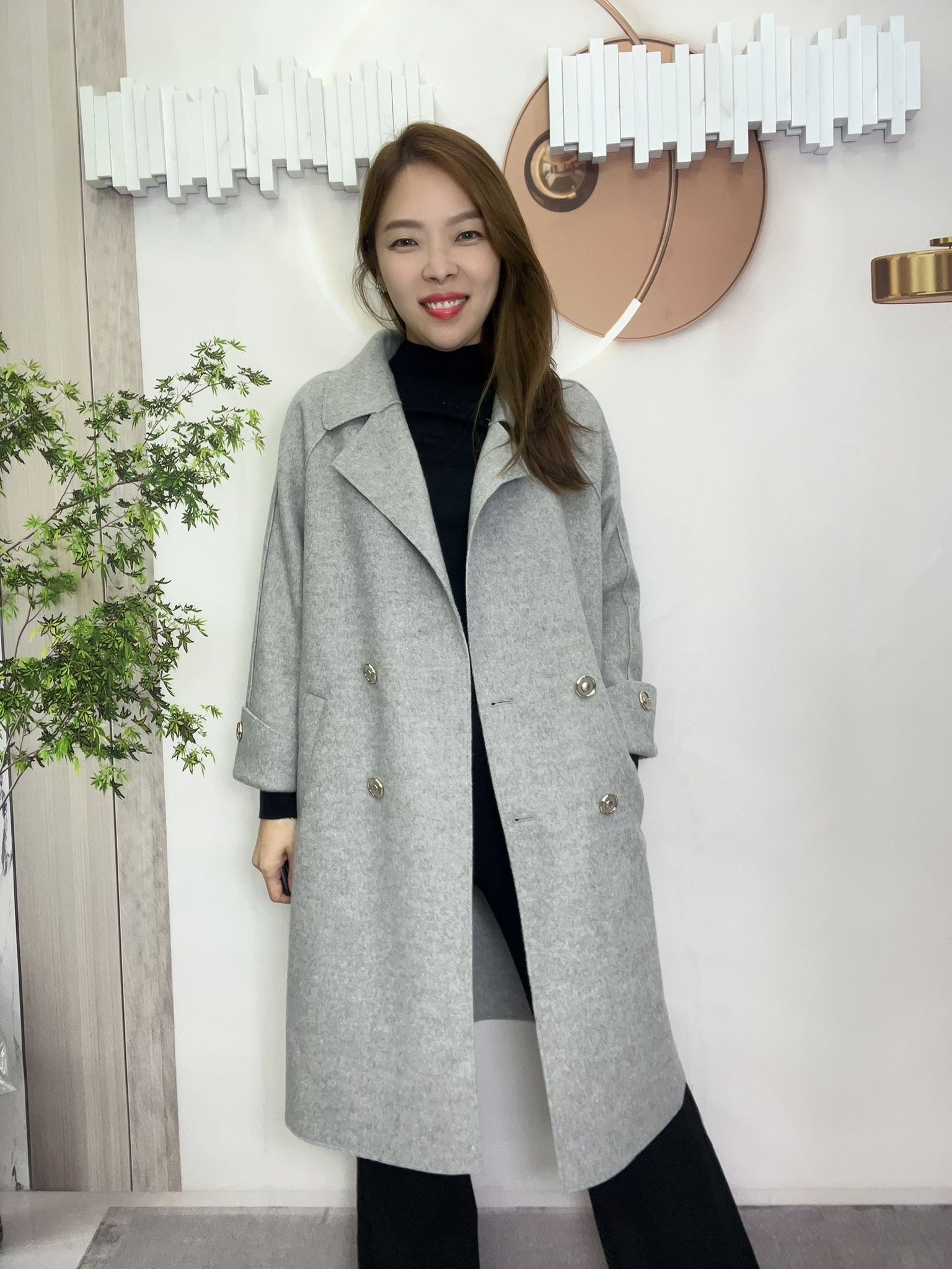 韓國高質絨長身外套～119R