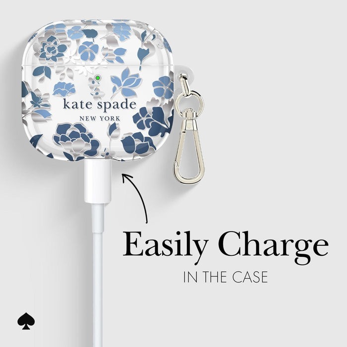 【kate spade】AirPods 4 耳機保護殼套 皇室藍