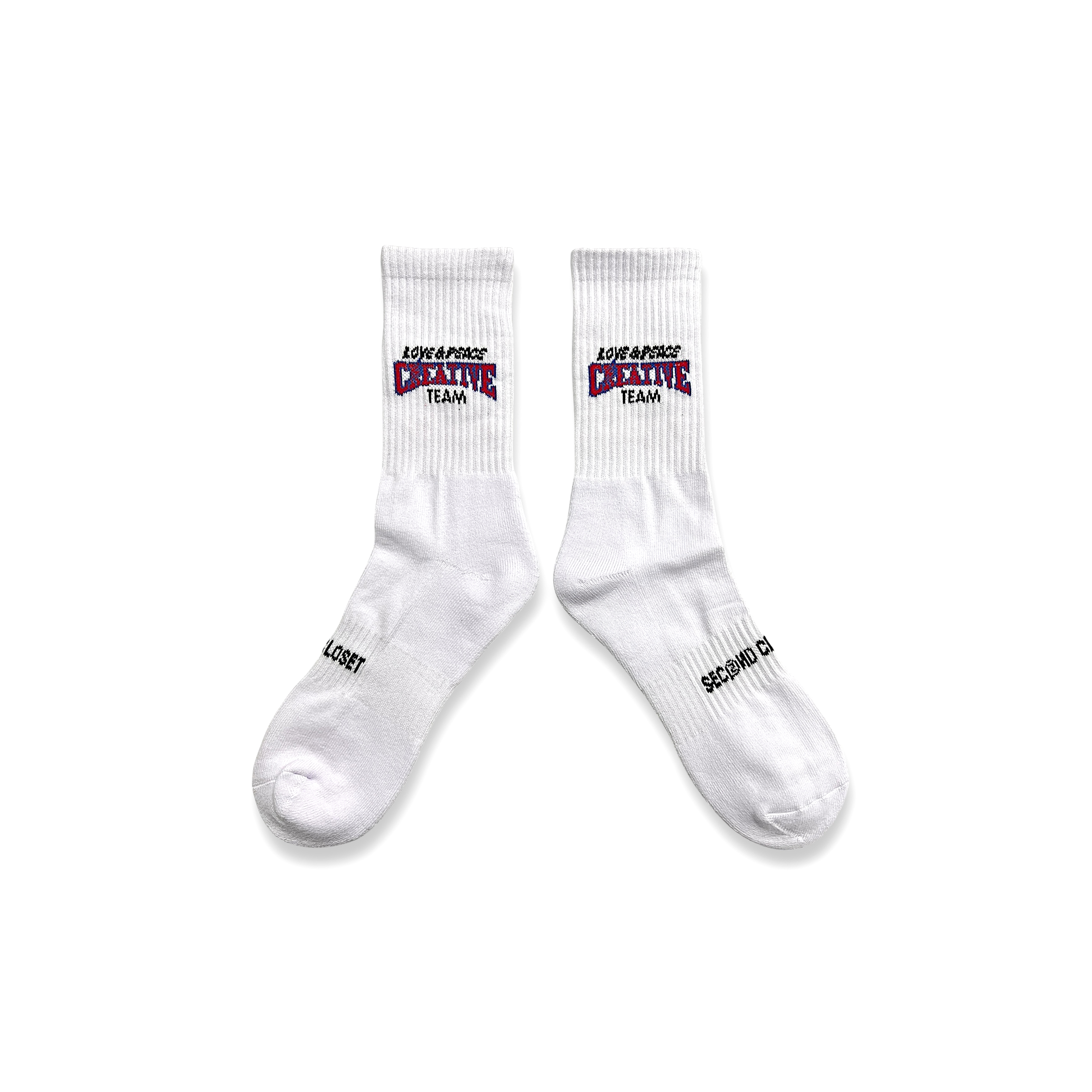2nd Closet Lover Logos Socks - White | SO03