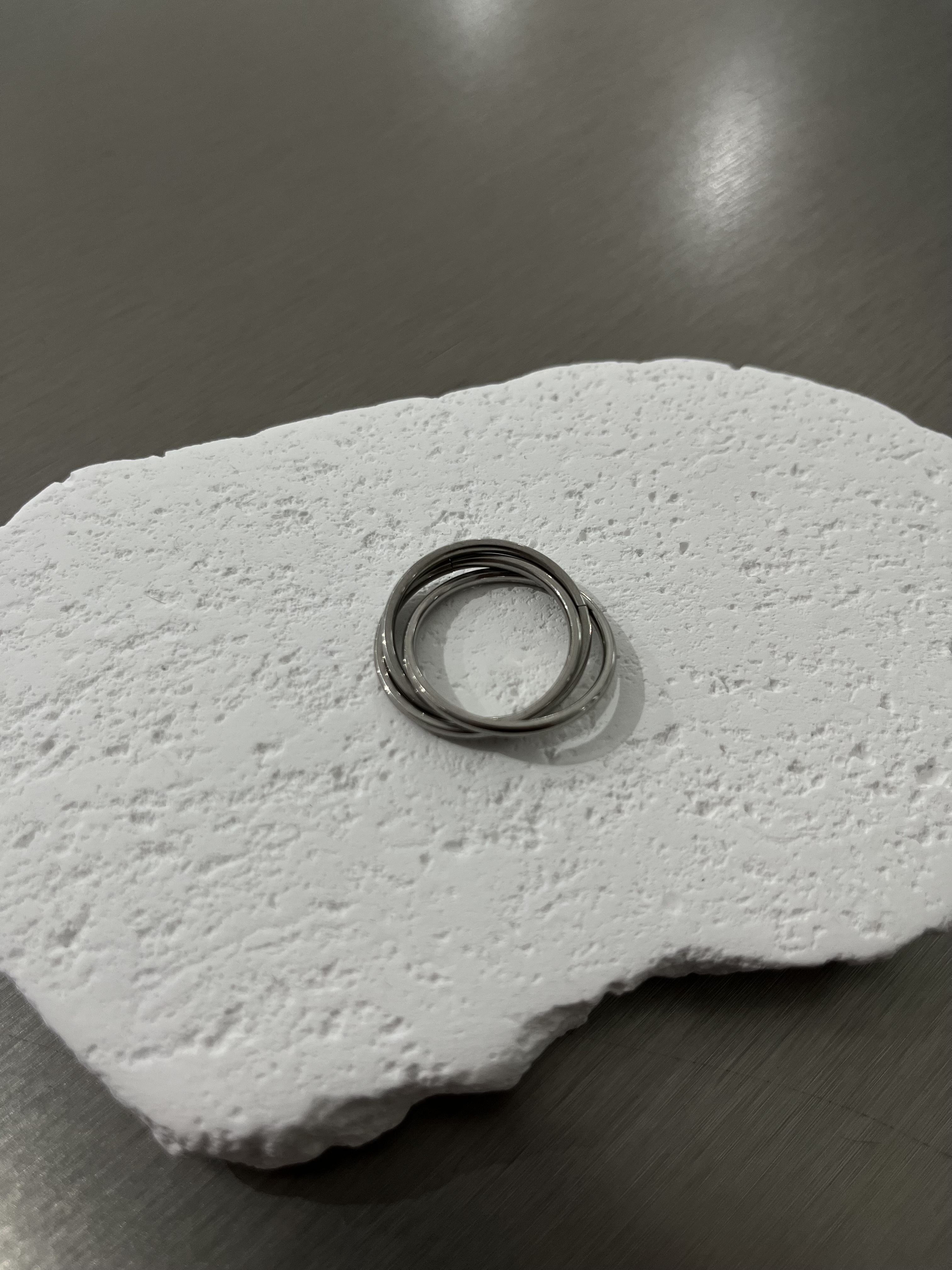 小眾三環戒指 合金