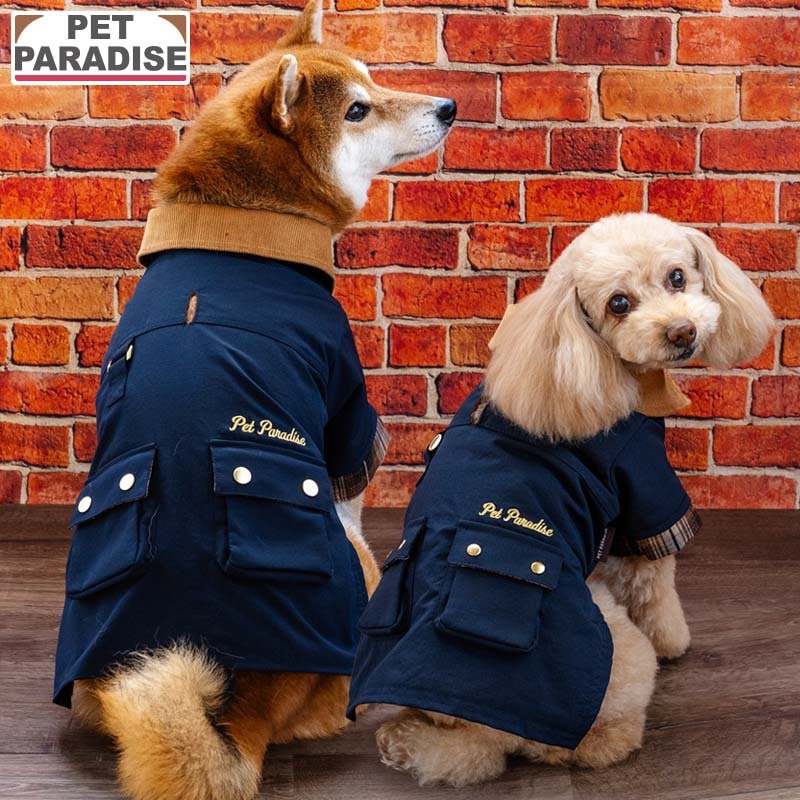 【Pet Paradise】Collared Jacket - Navy <918-41330>