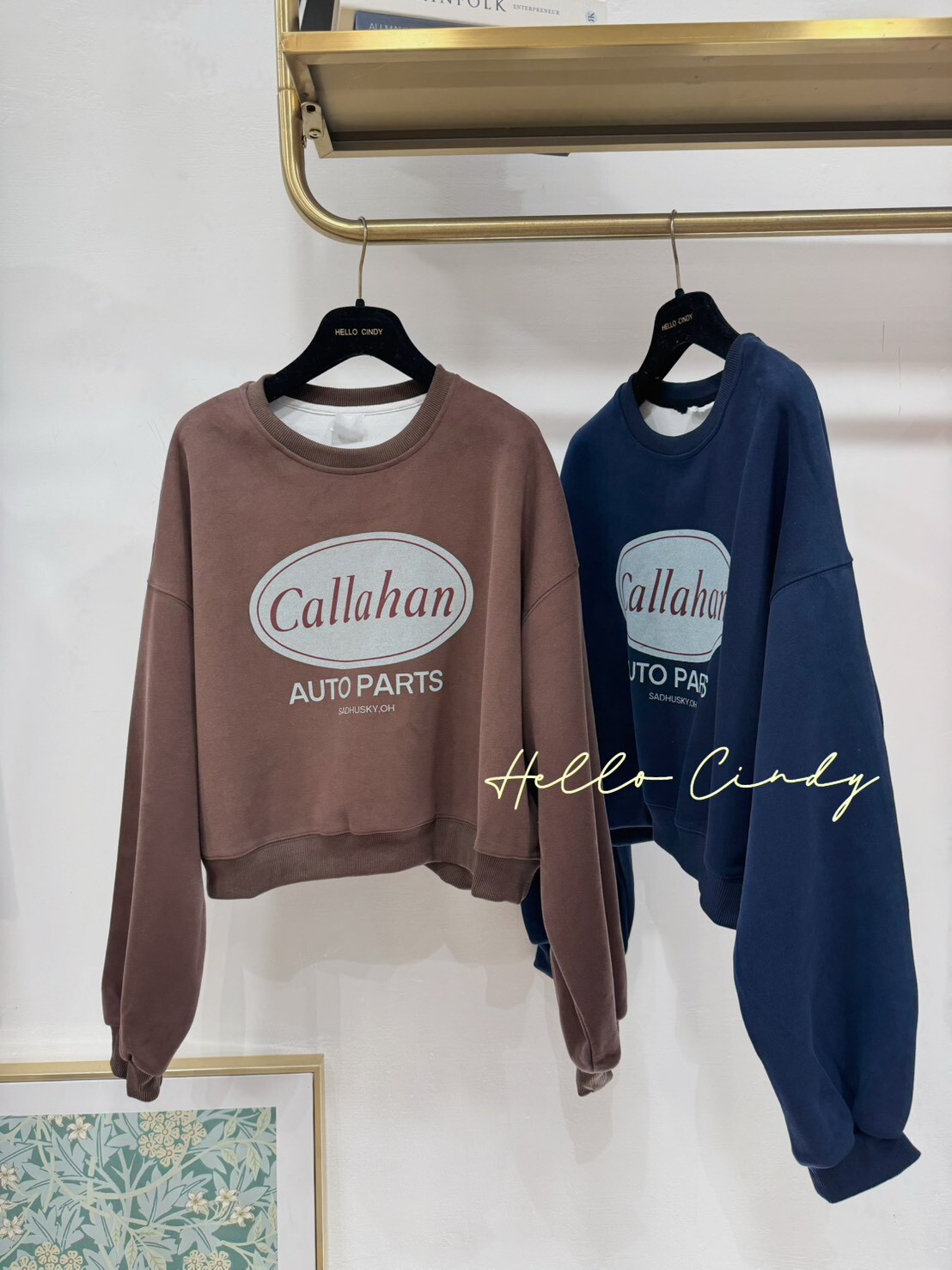 B10139 復古美式配色寬鬆感大學T