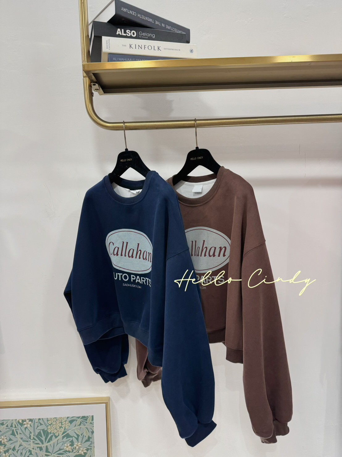 B10139 復古美式配色寬鬆感大學T