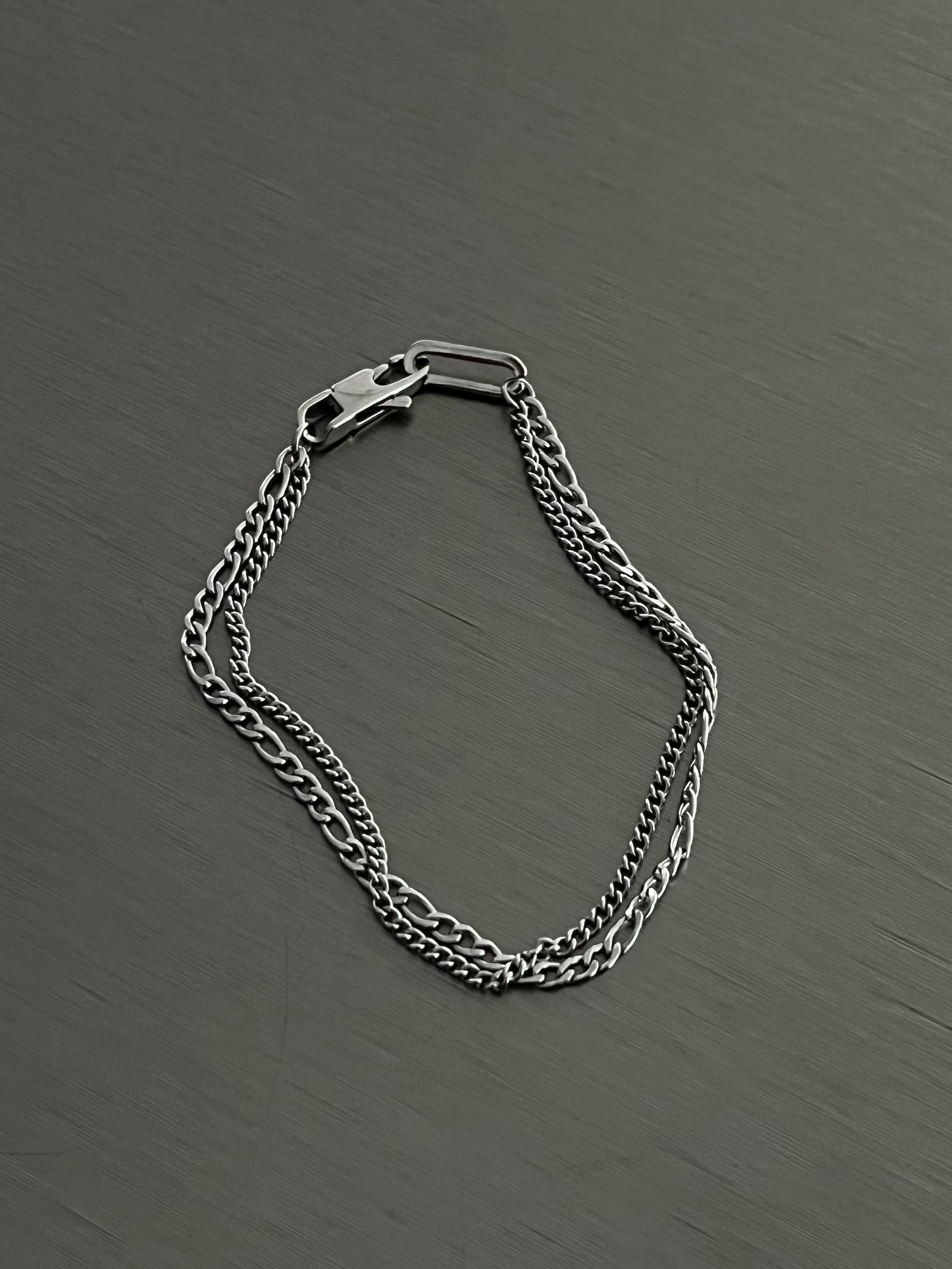 細雙線鏈條手鏈 醫療鋼