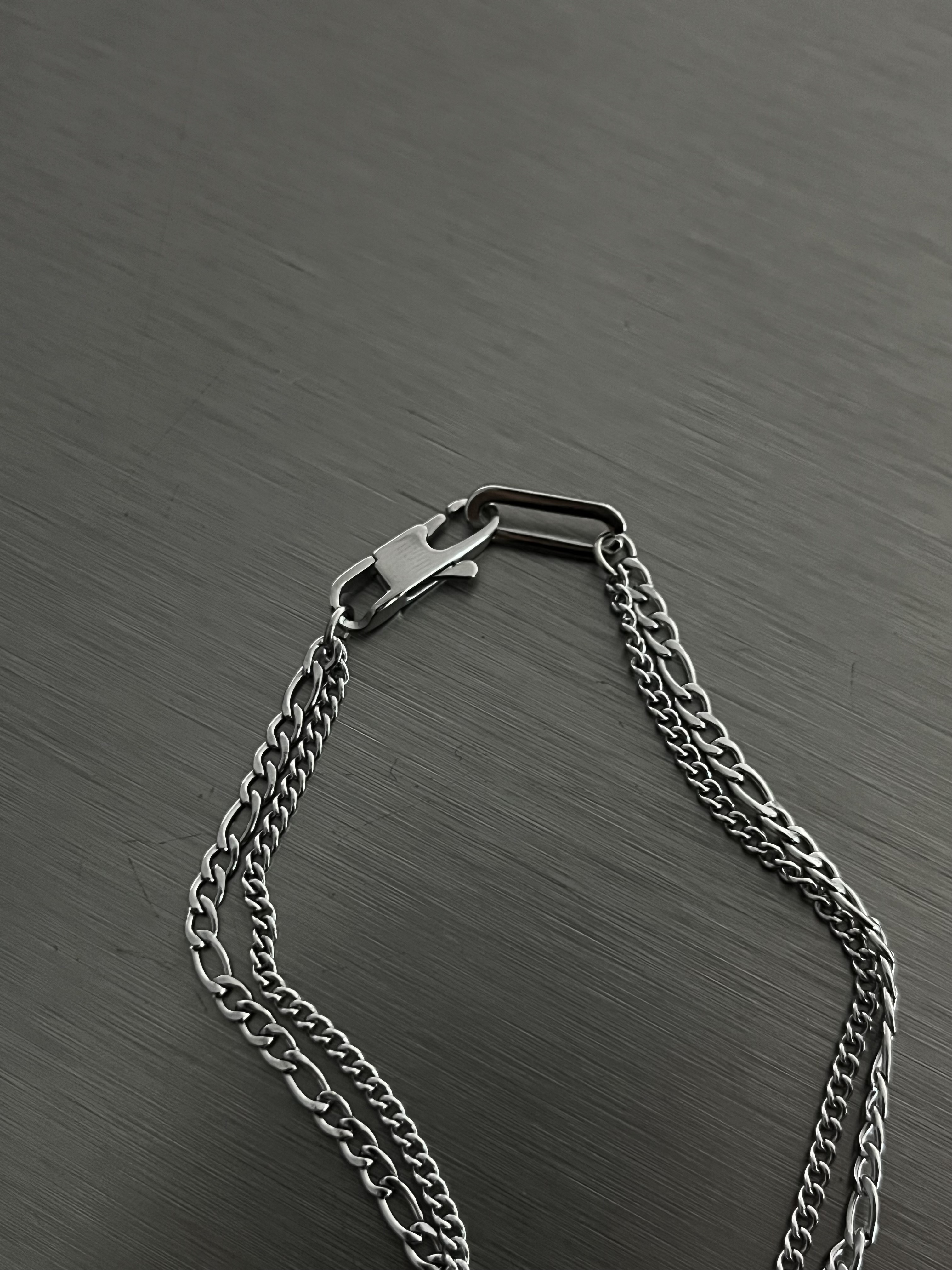 細雙線鏈條手鏈 醫療鋼
