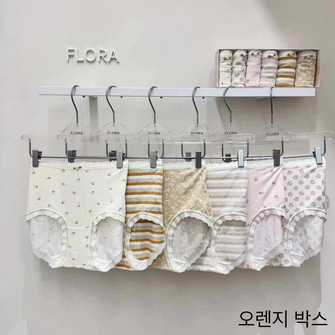 FL5134 橫紋碎花內褲6條套裝