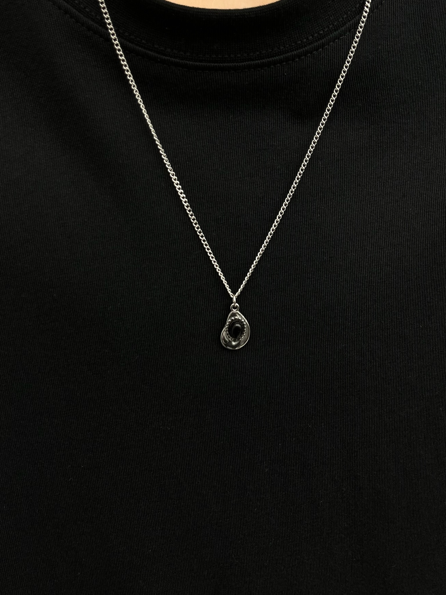 復古油滴項鍊 醫療鋼