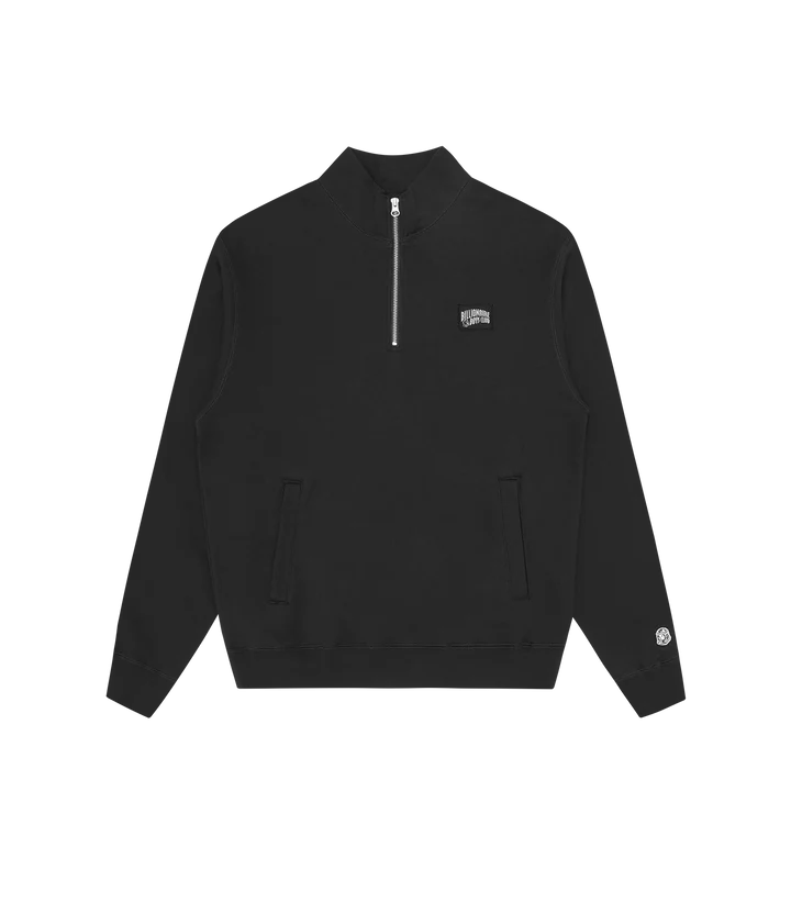 WOVEN PATCH QUARTER ZIP CREWNECK