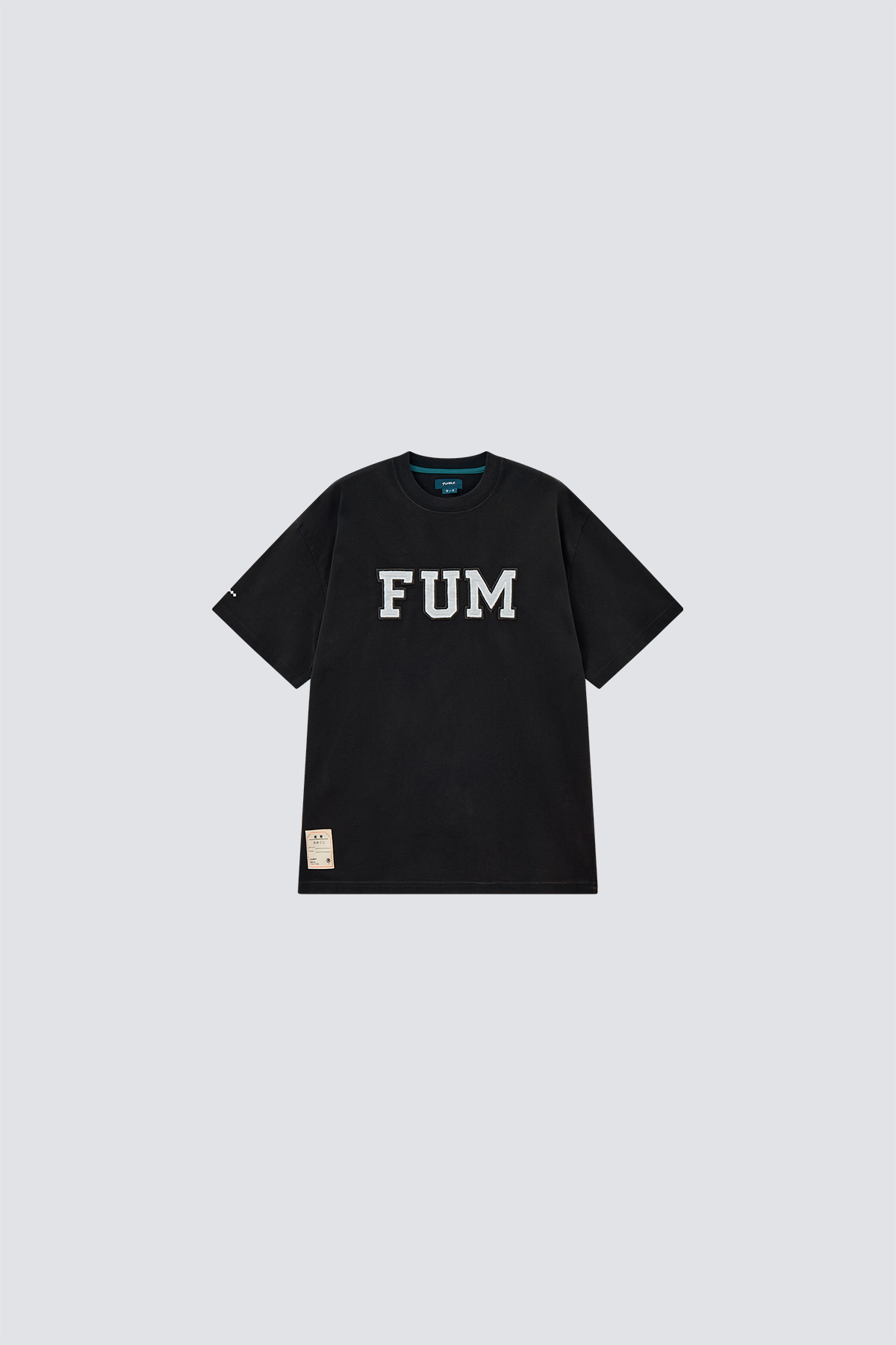 FUM Applique Washed Tee｜Black｜Hong Kong Original Design