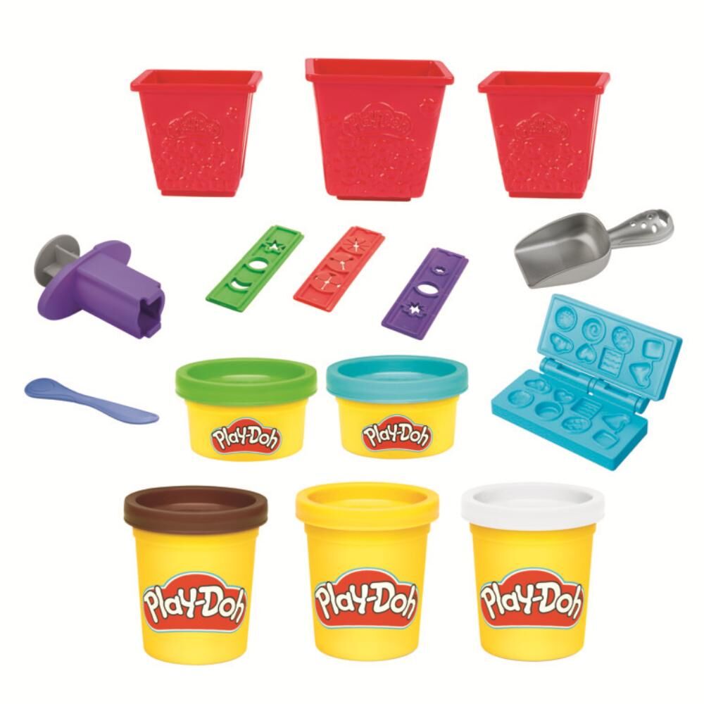 《 HASBRO 孩之寶》  培樂多 廚房美食遊戲組 (混裝) 爆米花糖果玩具套組