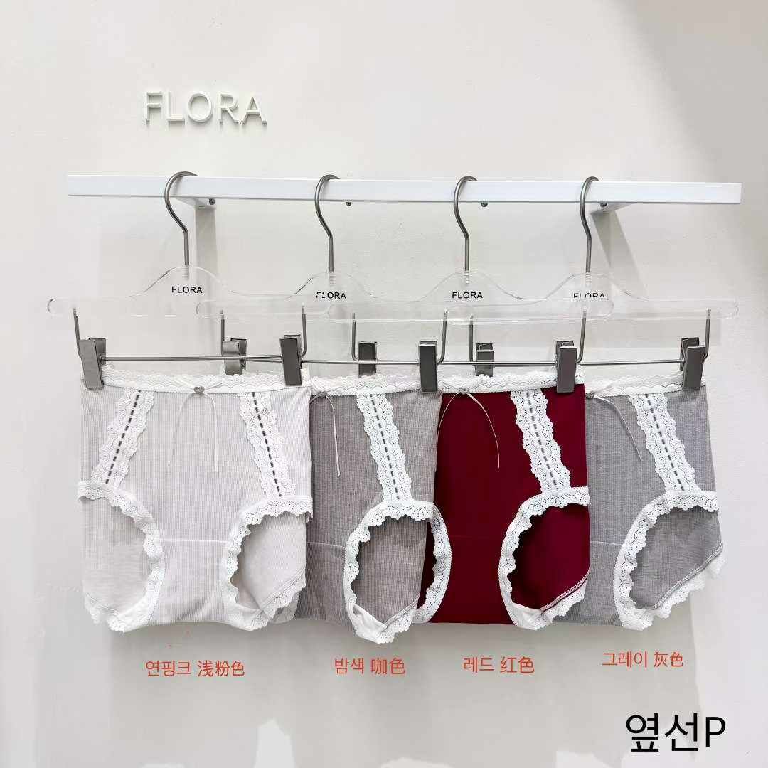 FL5145 坑紋花邊內褲4條套裝